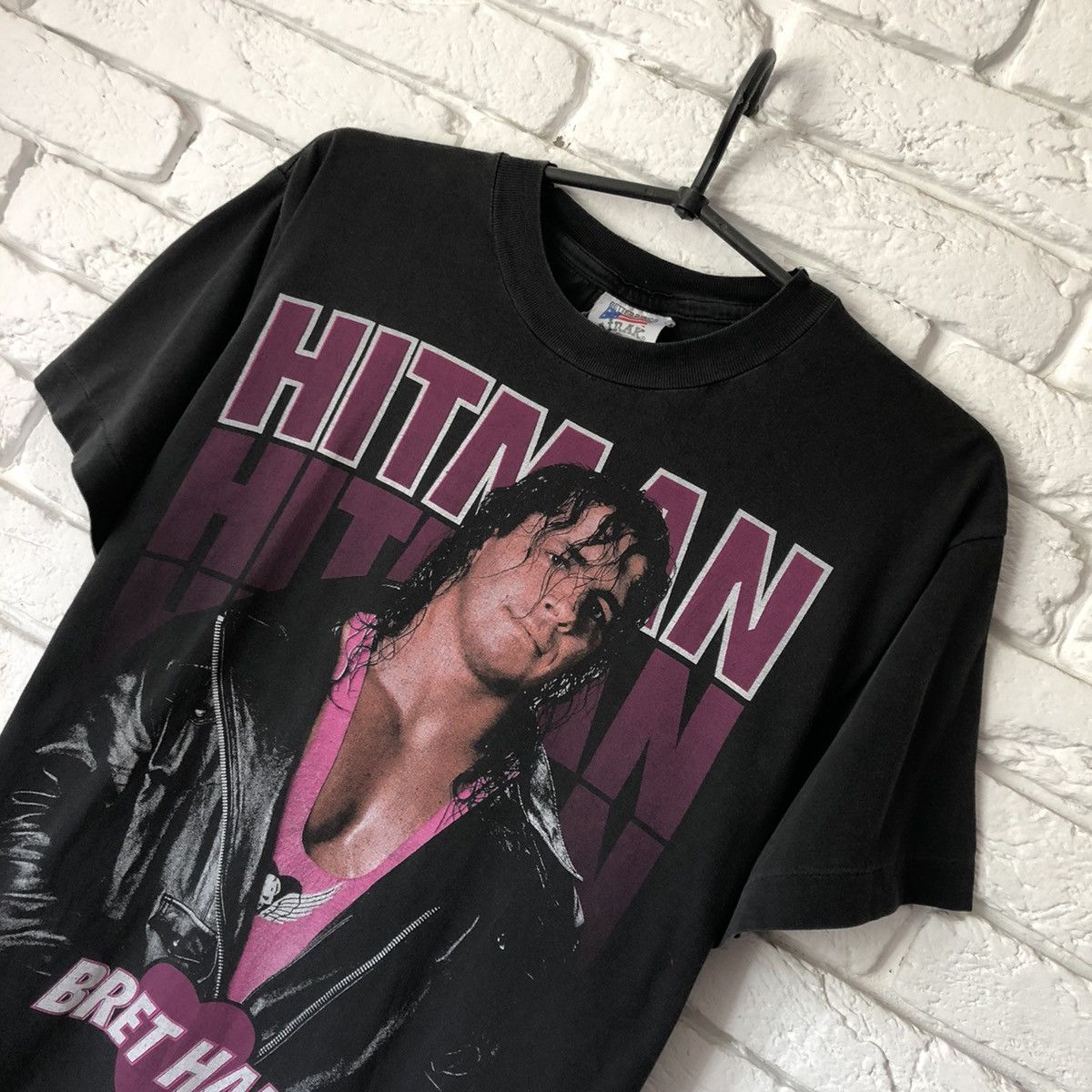 WWE Hitman Bret Hart 1993 vintage tee t shirt Size US M / EU 48-50 / 2 - 2 Thumbnail