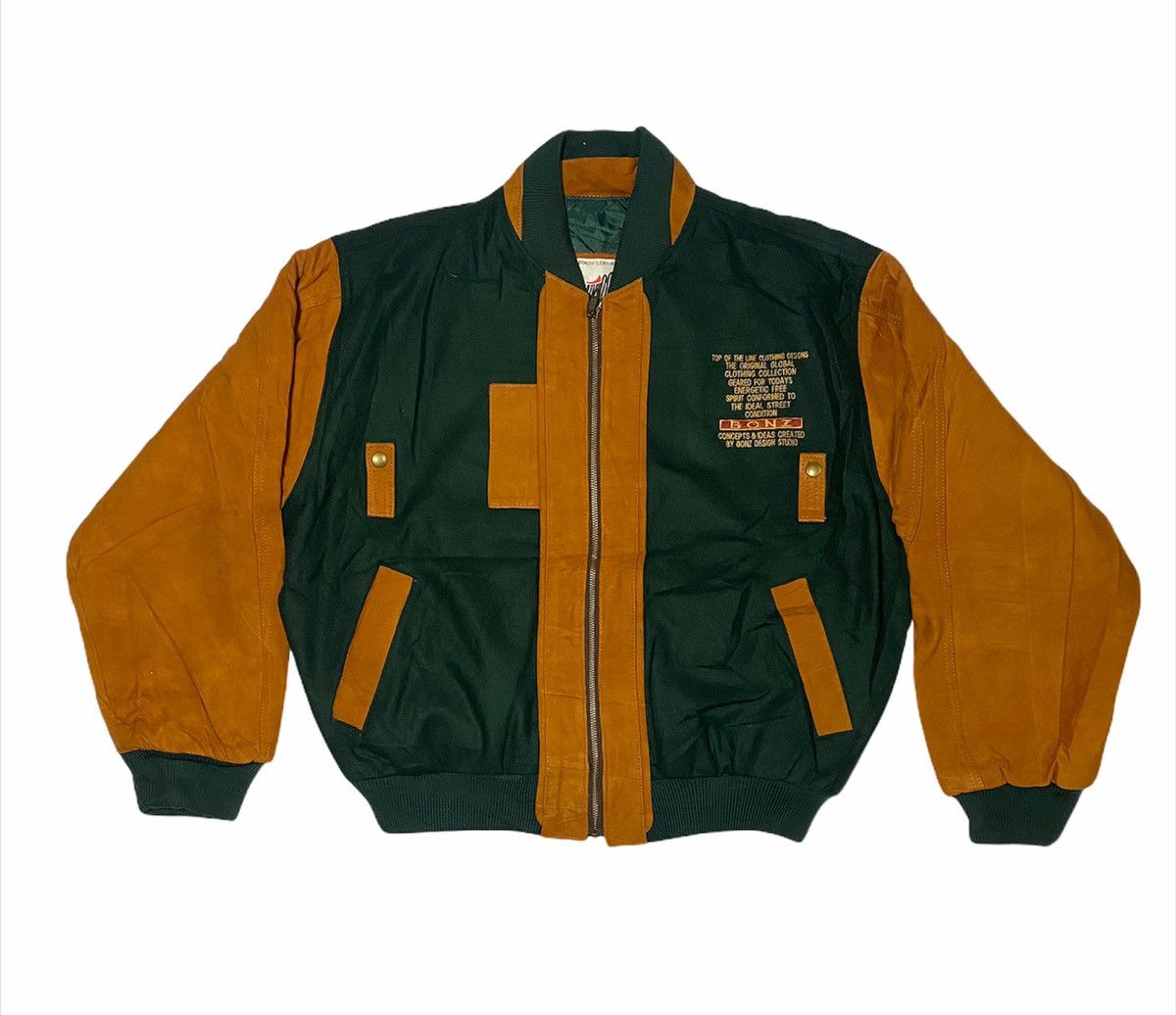 Leather Australia Made Bonzo Leather Varsity Jacket Size US L / EU 52-54 / 3 - 2 Thumbnail