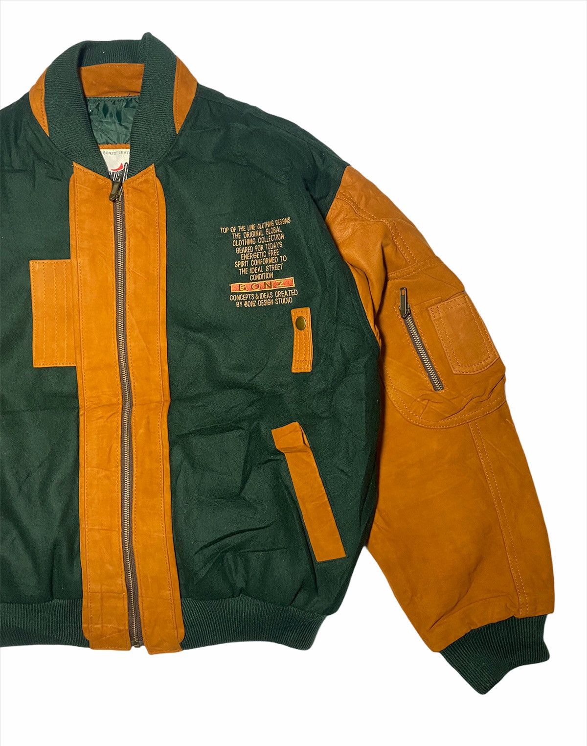 Leather Australia Made Bonzo Leather Varsity Jacket Size US L / EU 52-54 / 3 - 5 Thumbnail
