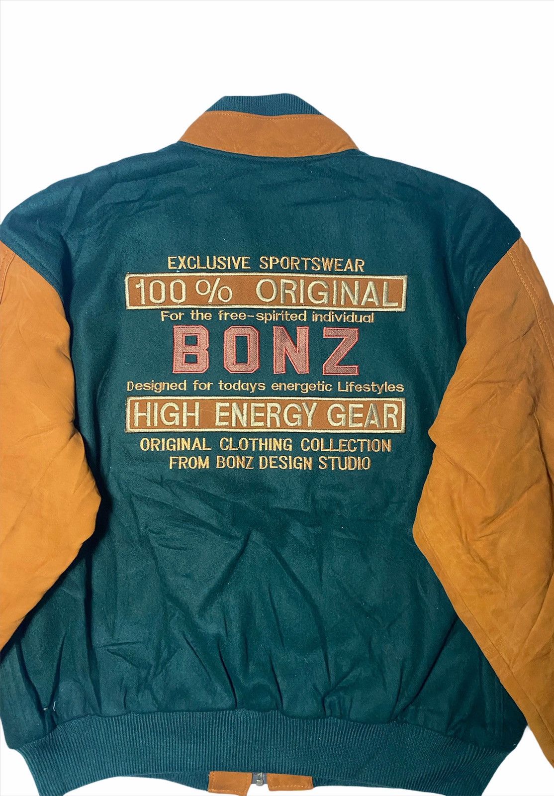 Leather Australia Made Bonzo Leather Varsity Jacket Size US L / EU 52-54 / 3 - 8 Thumbnail