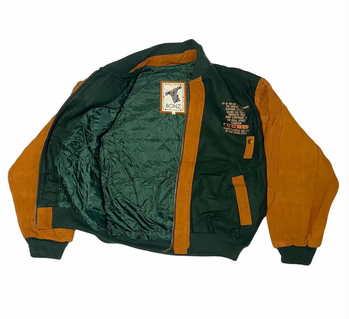 Leather Australia Made Bonzo Leather Varsity Jacket Size US L / EU 52-54 / 3 - 3 Thumbnail