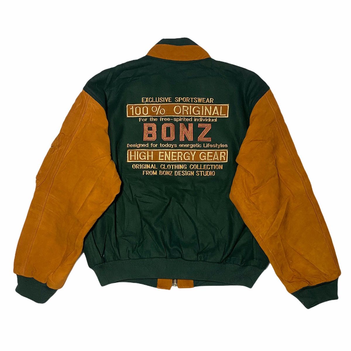 Leather Australia Made Bonzo Leather Varsity Jacket Size US L / EU 52-54 / 3 - 1 Thumbnail