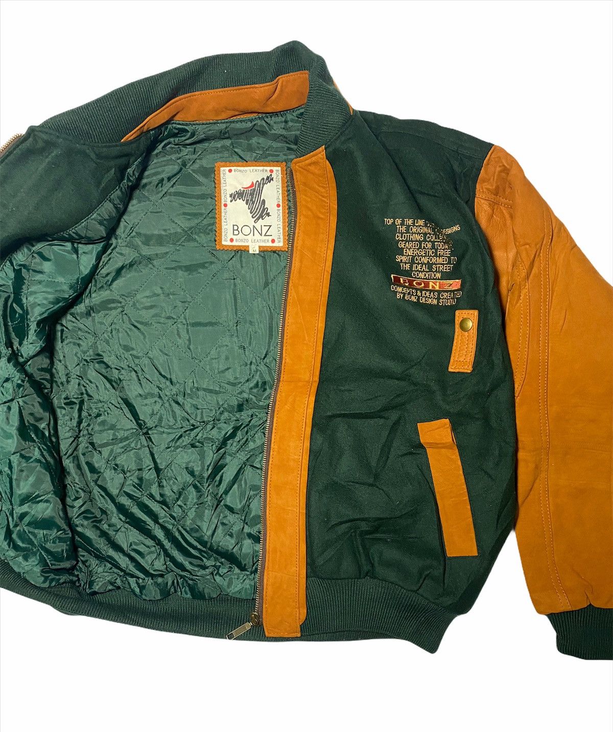 Leather Australia Made Bonzo Leather Varsity Jacket Size US L / EU 52-54 / 3 - 7 Thumbnail