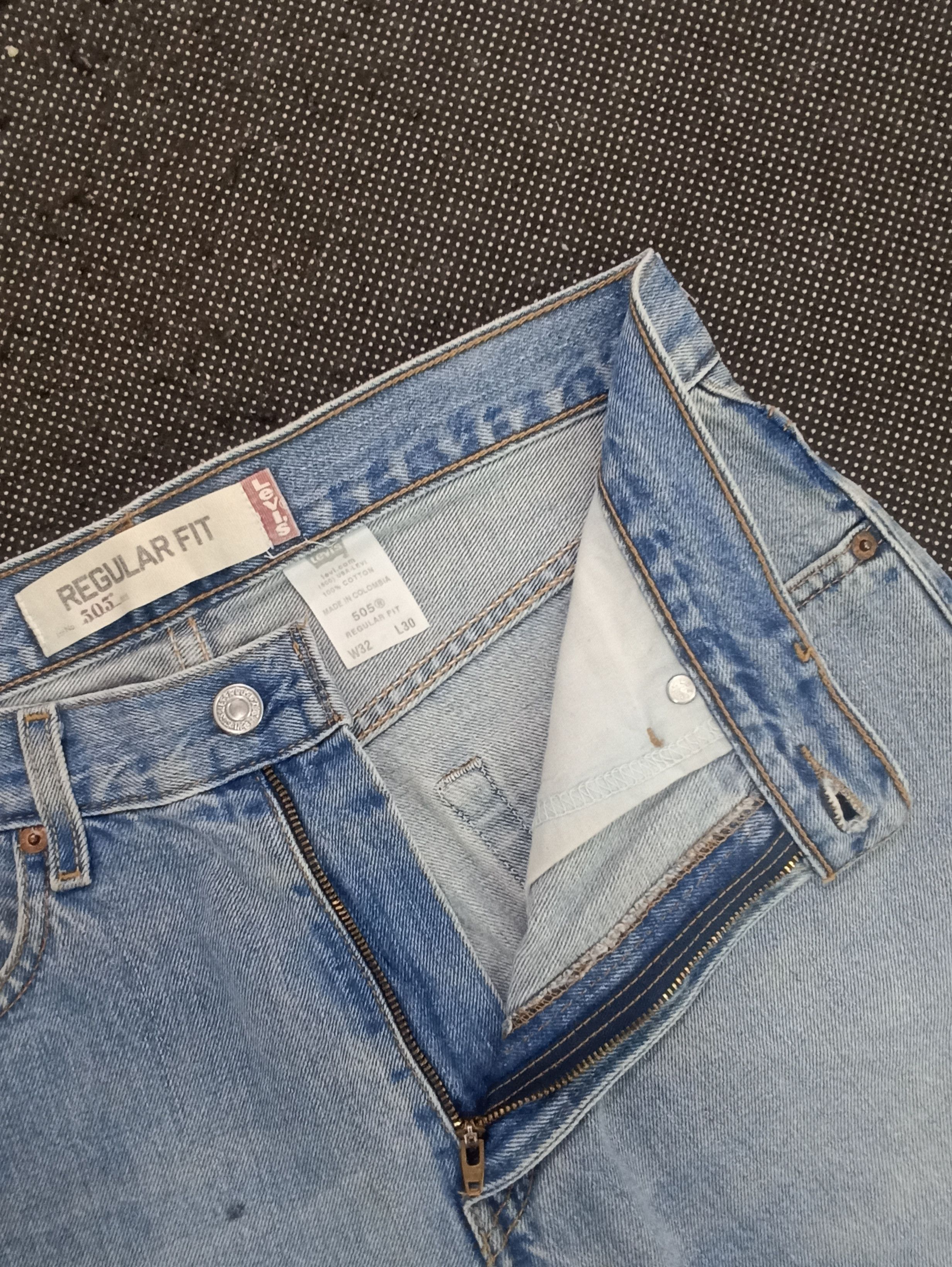 Jean × Levi's × Vintage VINTAGE LEVIS 505 BLUE WASH JEANS -J359 Size US 33 - 3 Thumbnail