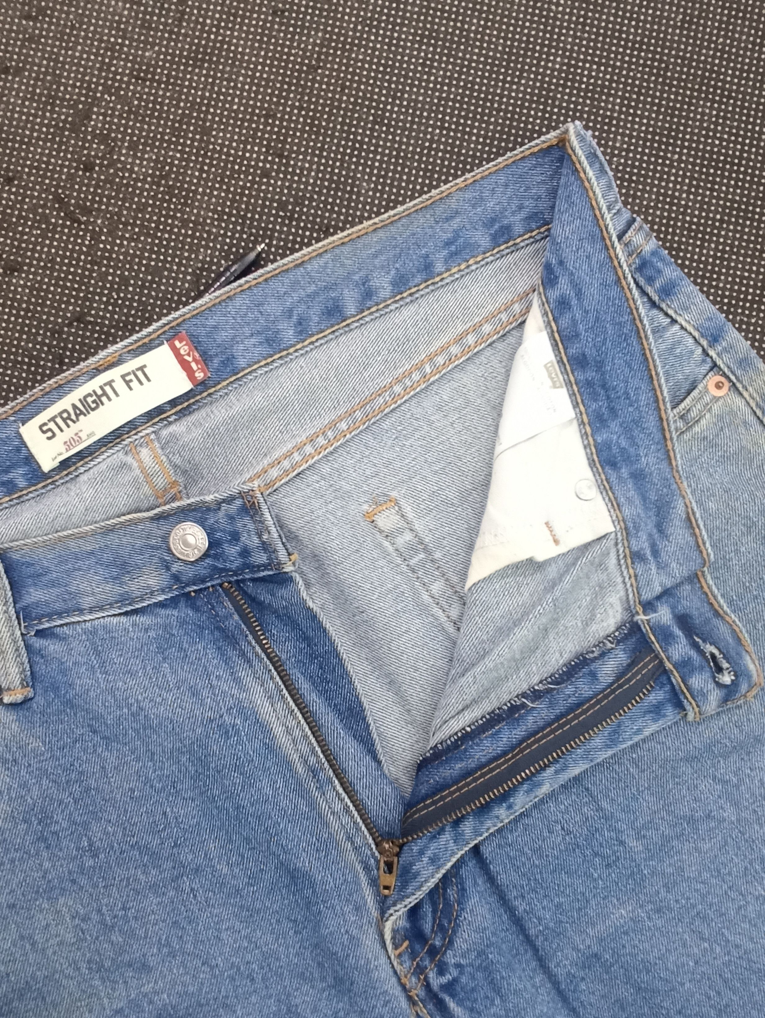 Jean × Levi's × Vintage VINTAGE LEVIS 505 STRAIGHT FIT BLUE JEANS -J360 Size US 39 - 3 Thumbnail