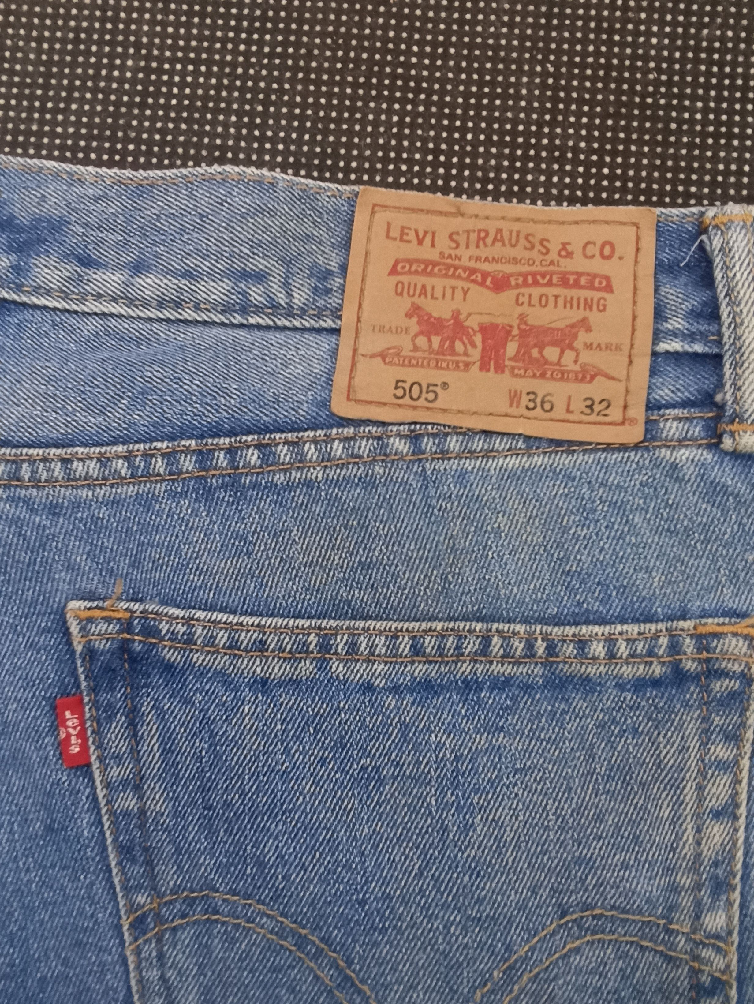 Jean × Levi's × Vintage VINTAGE LEVIS 505 STRAIGHT FIT BLUE JEANS -J360 Size US 39 - 8 Thumbnail