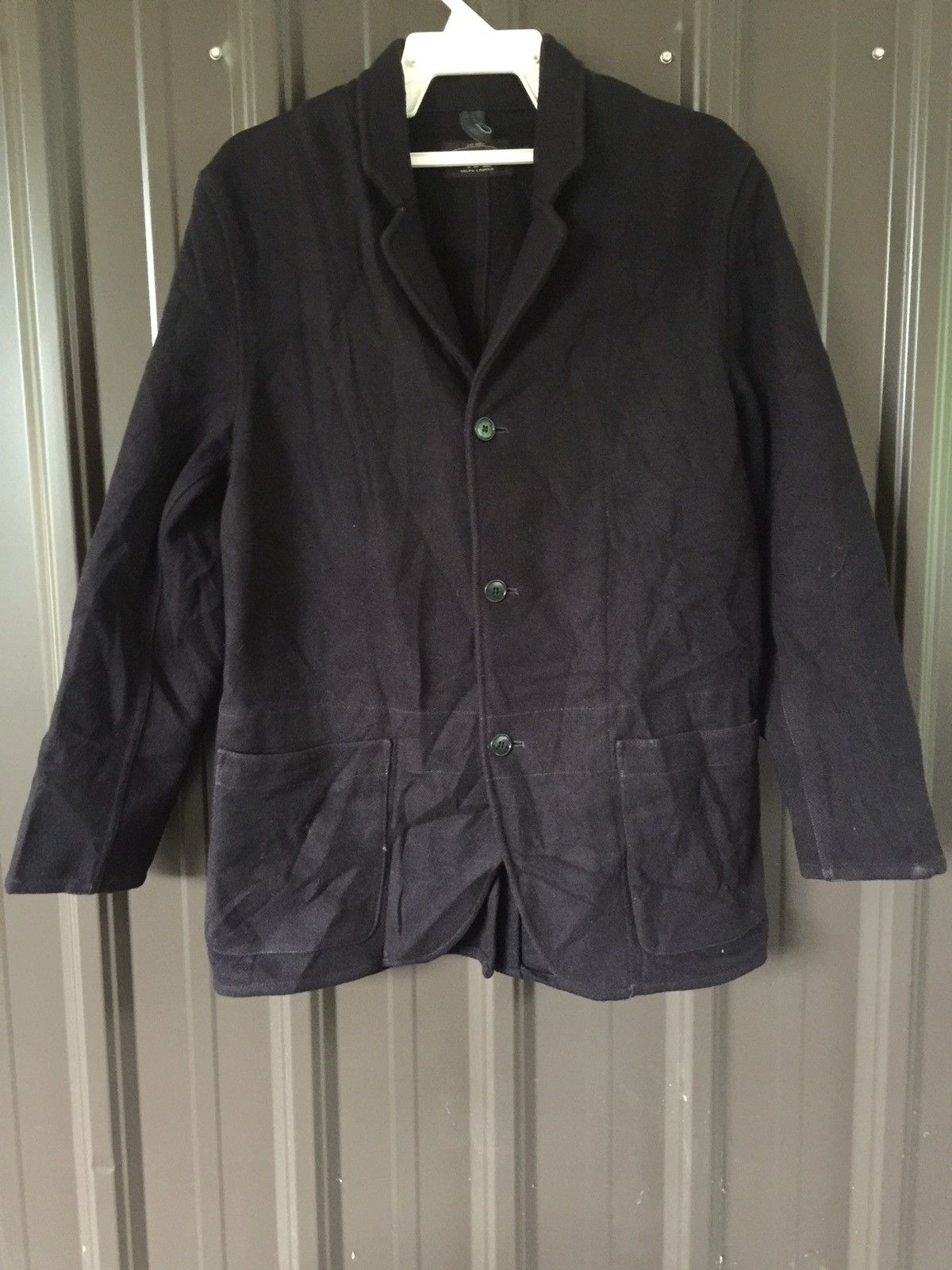 RRL Ralph Lauren 🔥Vintage RRL Ralph Lauren Wool Chore Jacket Navy Size US S / EU 44-46 / 1 - 1 Thumbnail