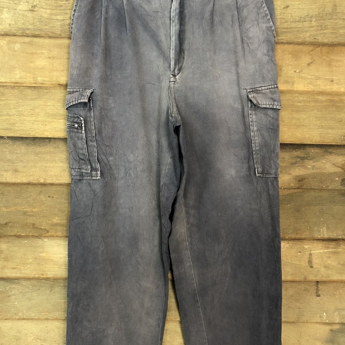 Faded Glory DLL Japan Blue Faded Multipocket Cargo Pants #c969 Size US 29 - 4 Thumbnail