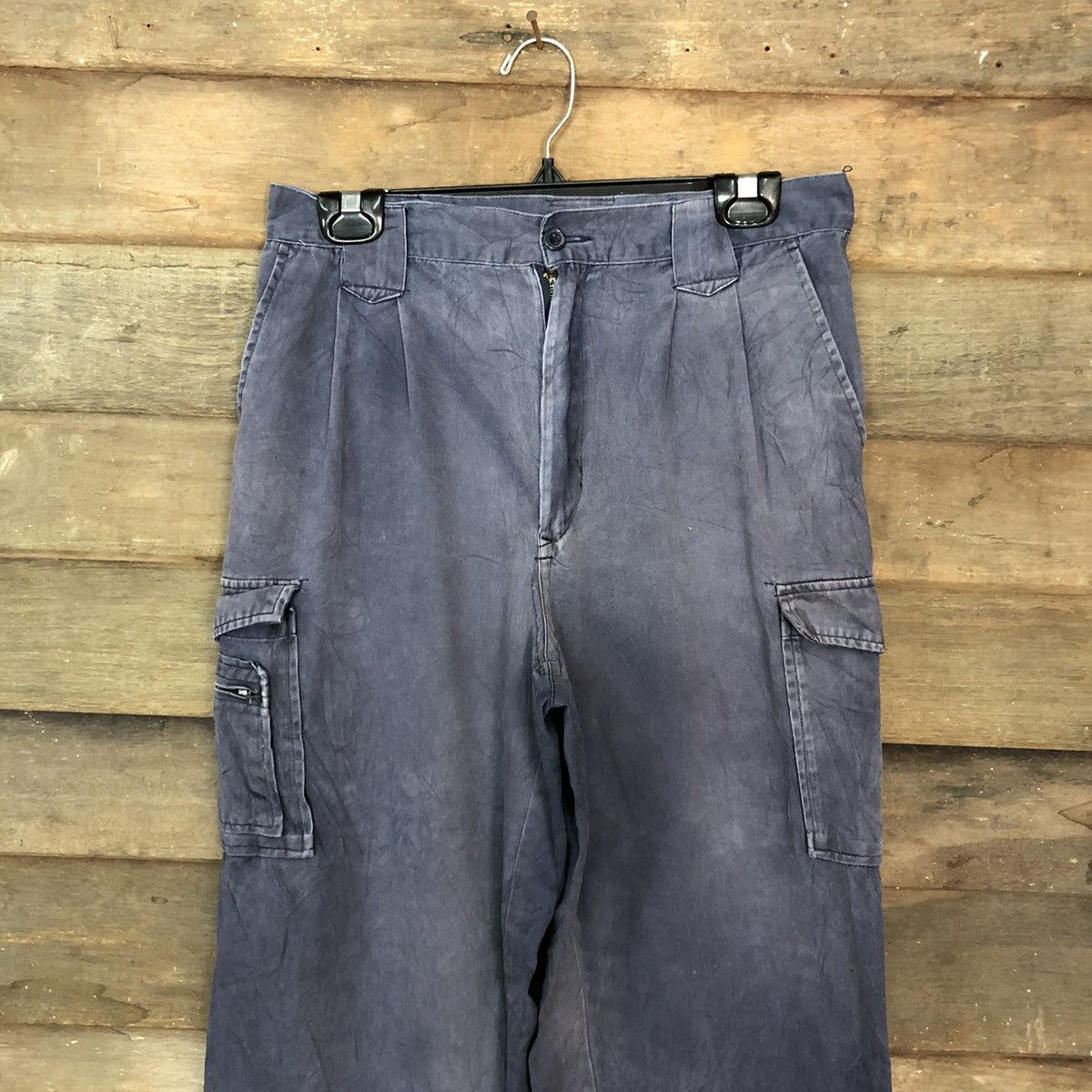 Faded Glory DLL Japan Blue Faded Multipocket Cargo Pants #c969 Size US 29 - 2 Thumbnail