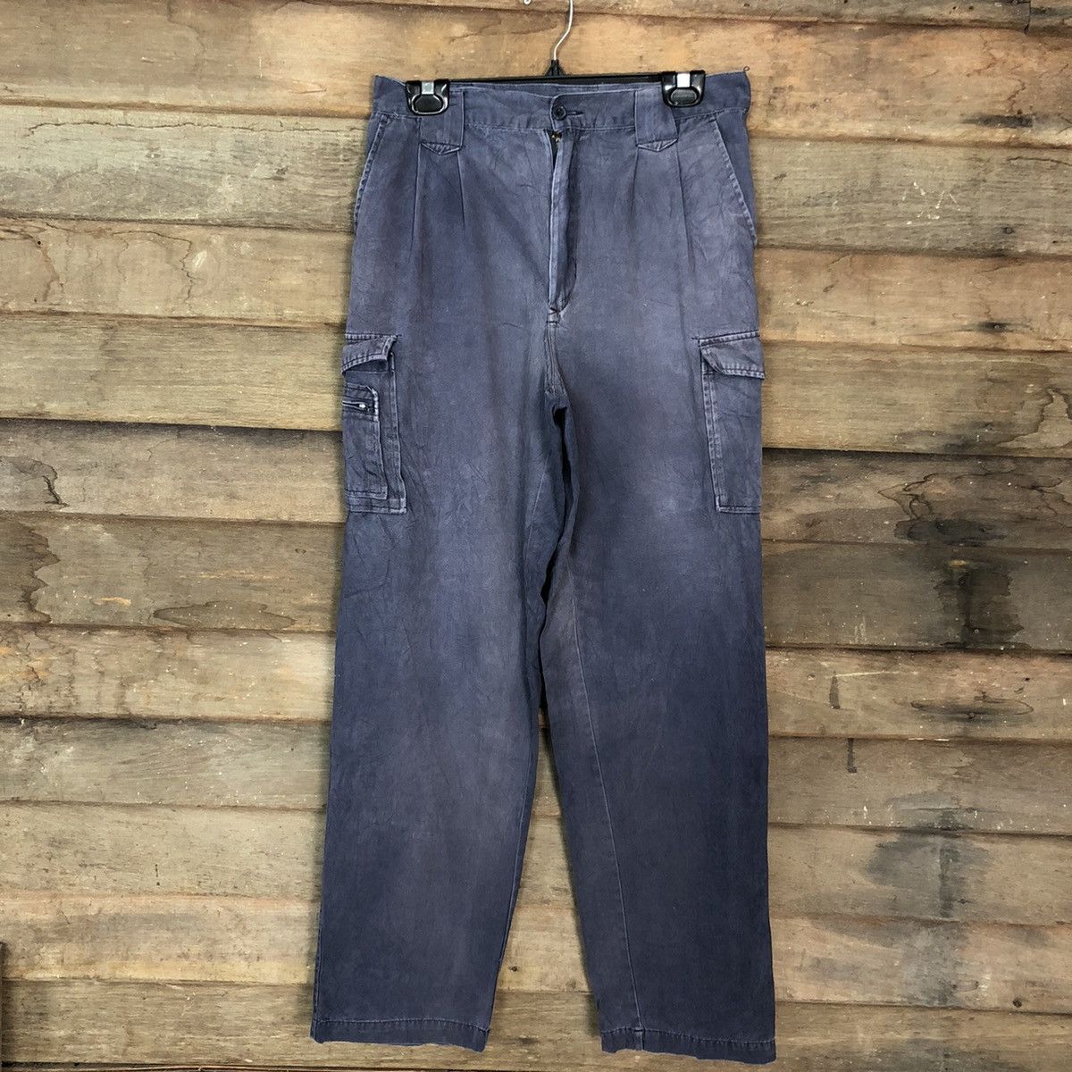 Faded Glory DLL Japan Blue Faded Multipocket Cargo Pants #c969 Size US 29 - 1 Thumbnail
