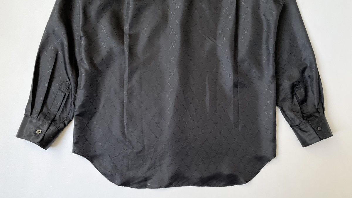Comme des Garcons S/S 06 Black Satin 'Diamond Weave' Shirt Size US M / EU 48-50 / 2 - 14 Thumbnail
