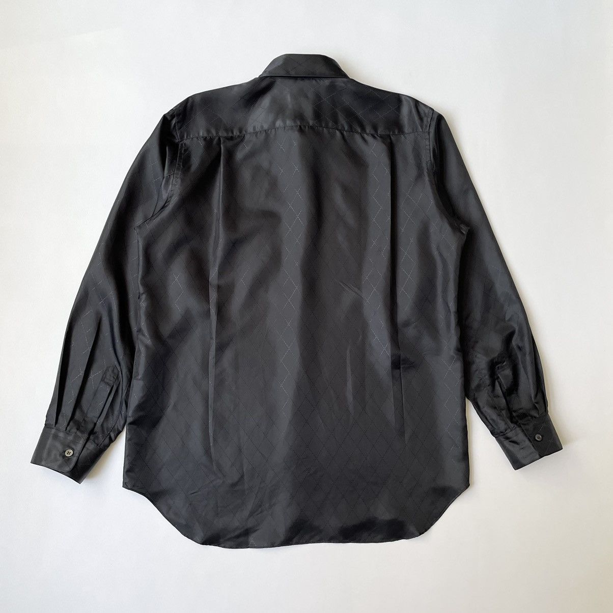 Comme des Garcons S/S 06 Black Satin 'Diamond Weave' Shirt Size US M / EU 48-50 / 2 - 11 Thumbnail