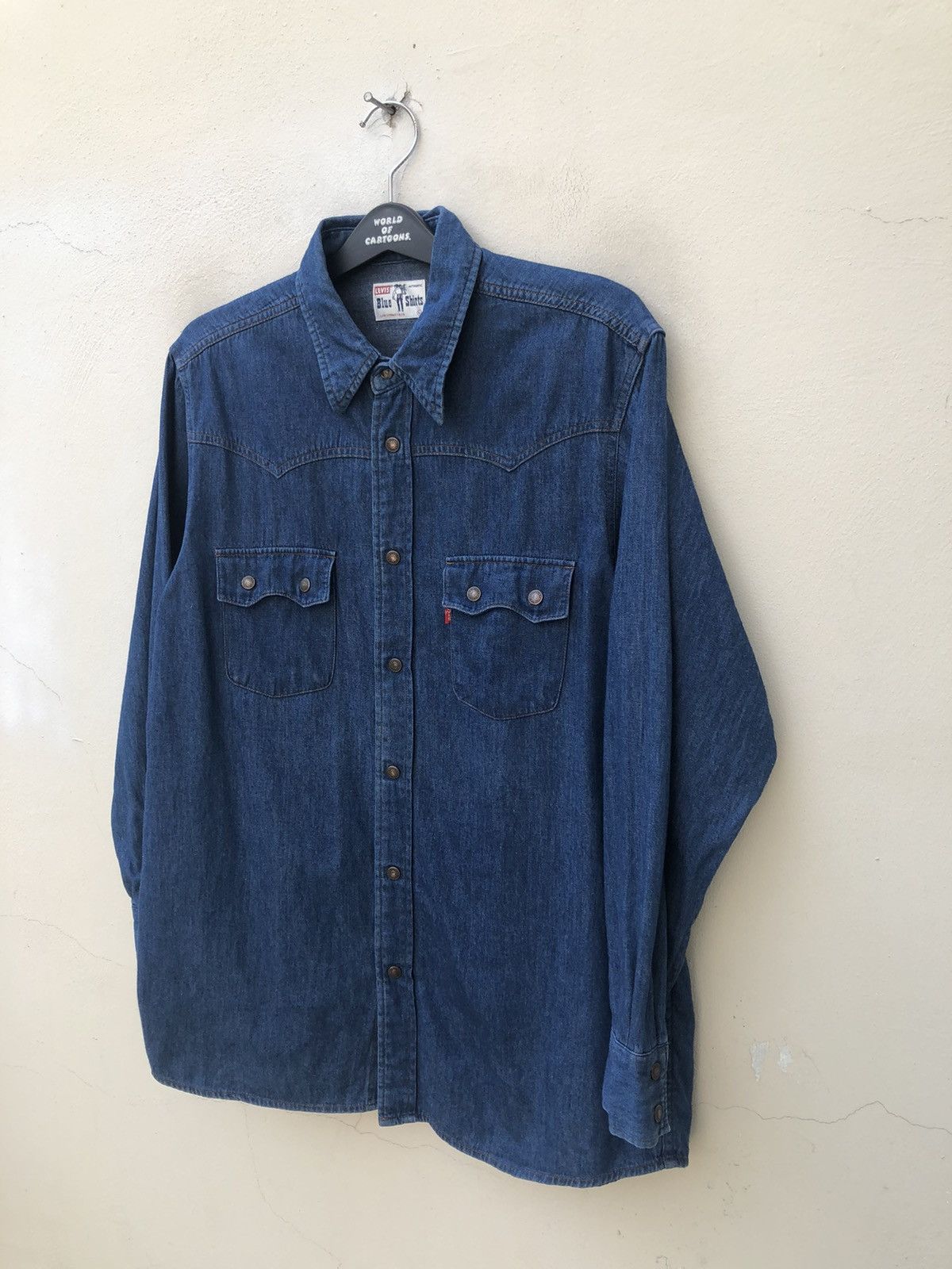 Levi's Vintage 1990 Levi’s Saddle Man Western Denim Shirt Size US L / EU 52-54 / 3 - 9 Thumbnail
