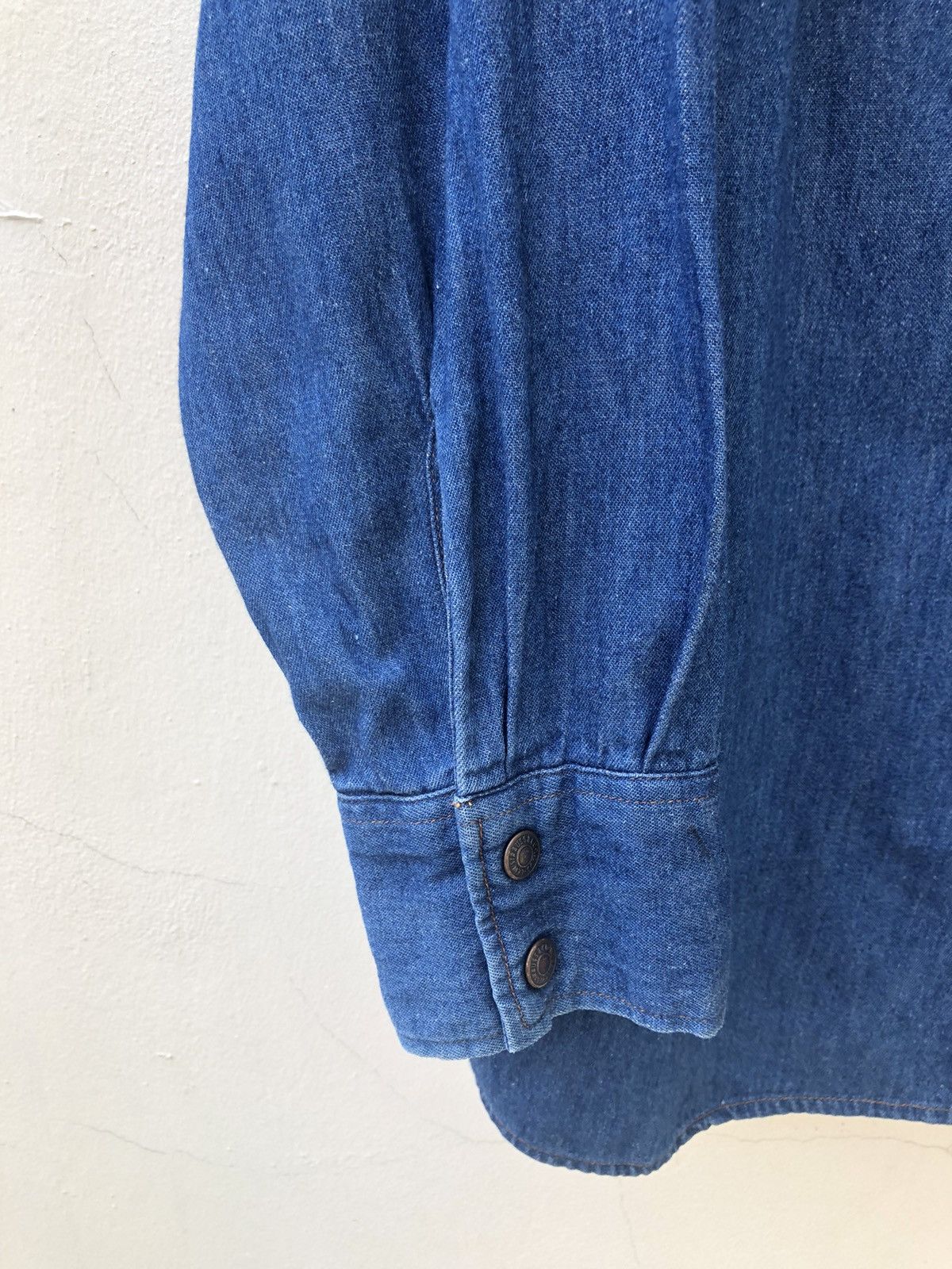 Levi's Vintage 1990 Levi’s Saddle Man Western Denim Shirt Size US L / EU 52-54 / 3 - 11 Thumbnail