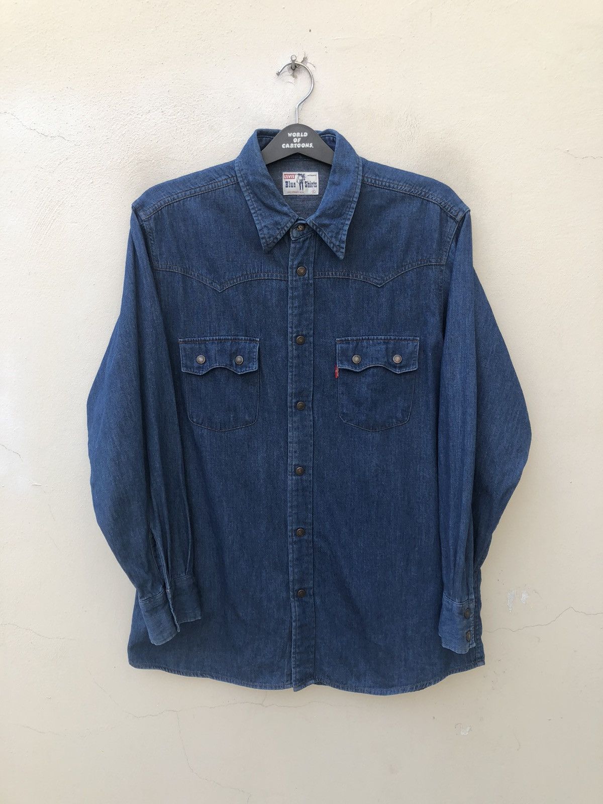 Levi's Vintage 1990 Levi’s Saddle Man Western Denim Shirt Size US L / EU 52-54 / 3 - 6 Thumbnail
