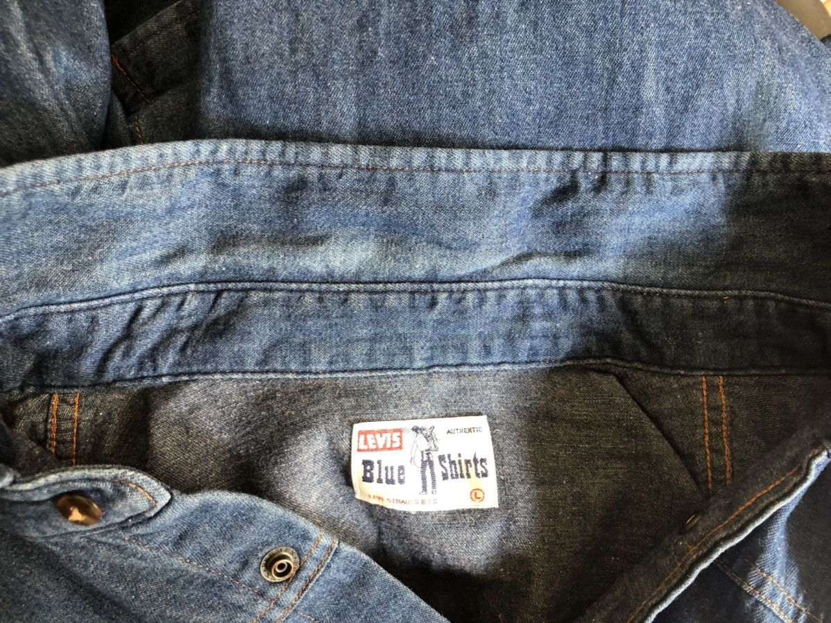 Levi's Vintage 1990 Levi’s Saddle Man Western Denim Shirt Size US L / EU 52-54 / 3 - 15 Thumbnail