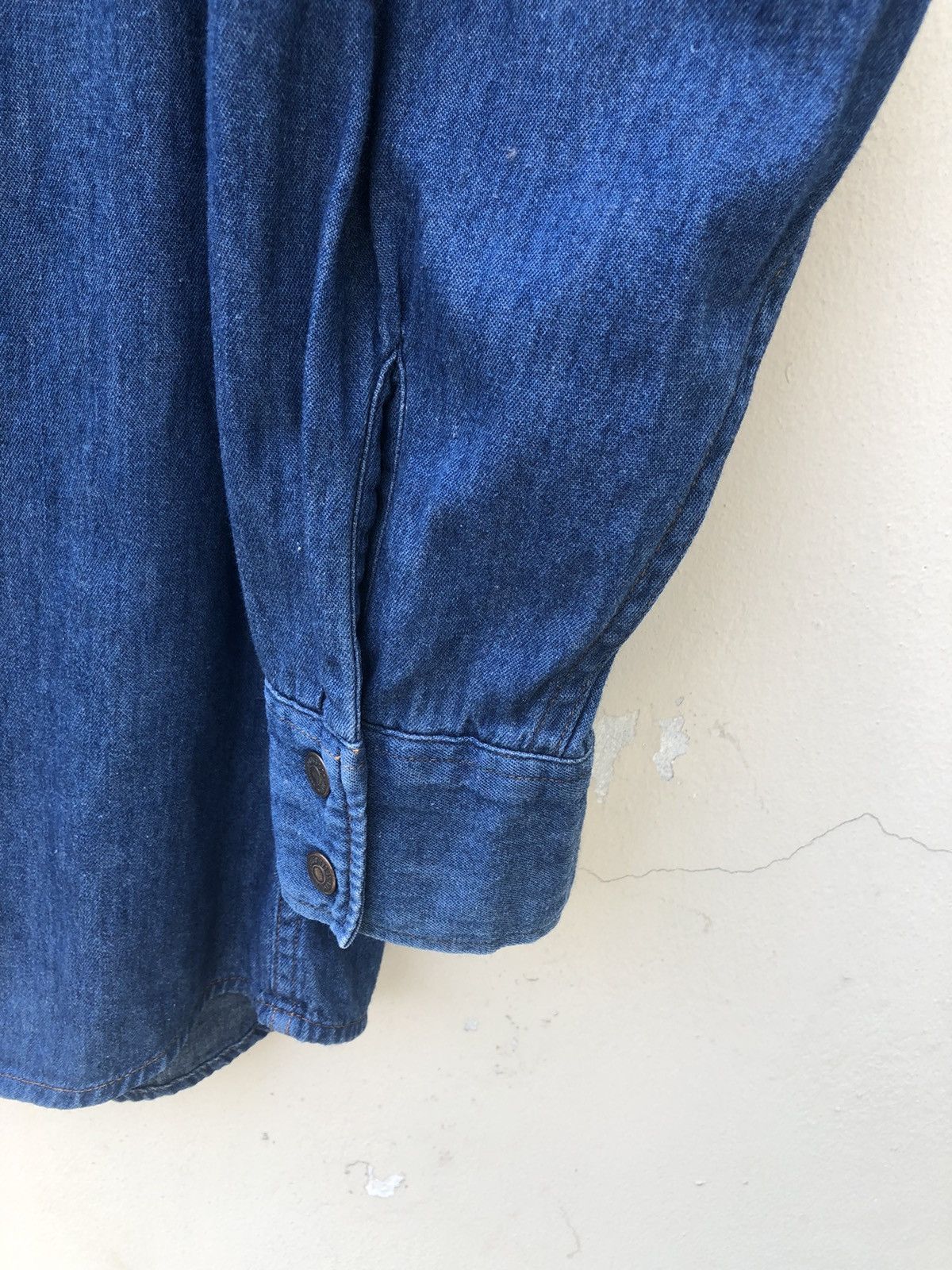 Levi's Vintage 1990 Levi’s Saddle Man Western Denim Shirt Size US L / EU 52-54 / 3 - 12 Thumbnail
