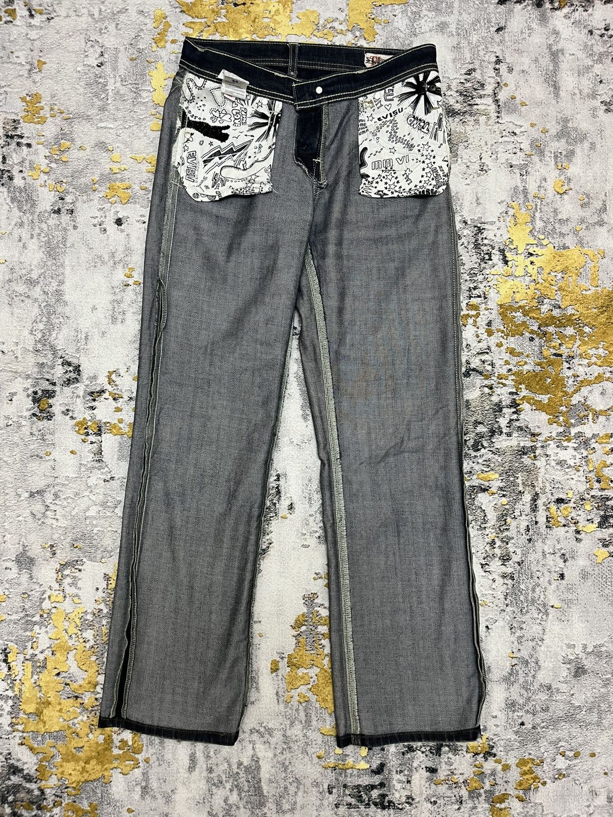 Evisu × Puma EVISU x PUMA Vintage Seagull Denim Japan Jeans Size 30" / US 8 / IT 44 - 17 Thumbnail