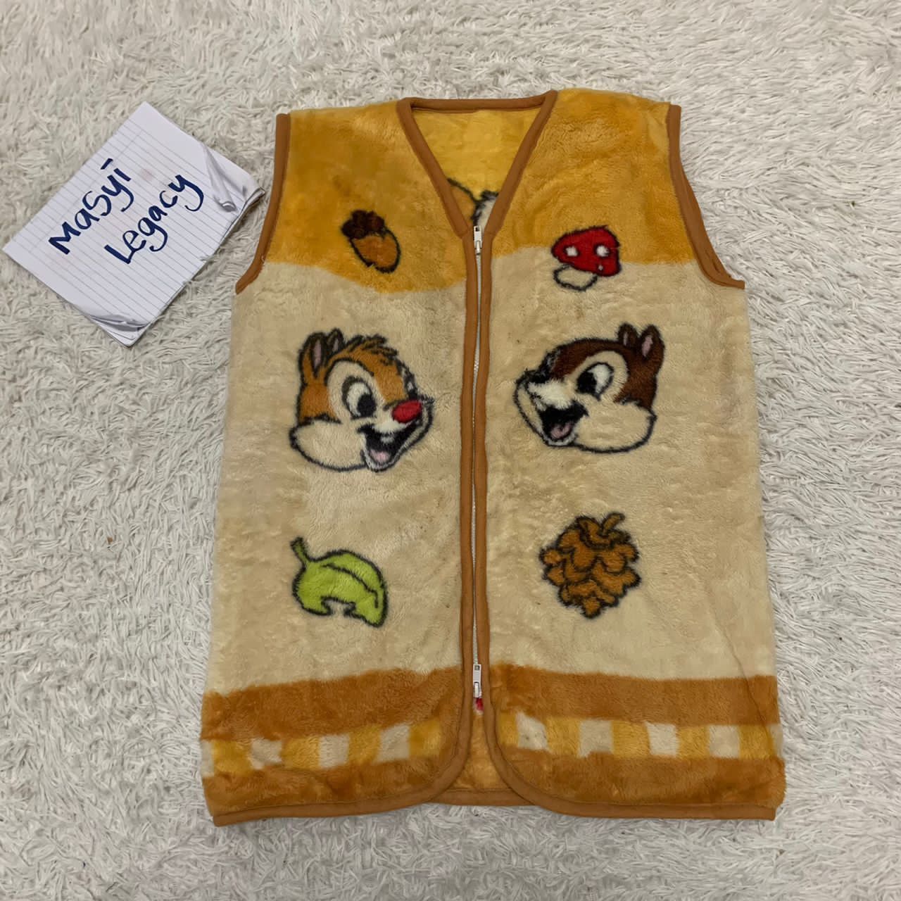 Cartoon Network Rare Vintage Disney Chip n Dale fleece vest Size US S / EU 44-46 / 1 - 2 Thumbnail