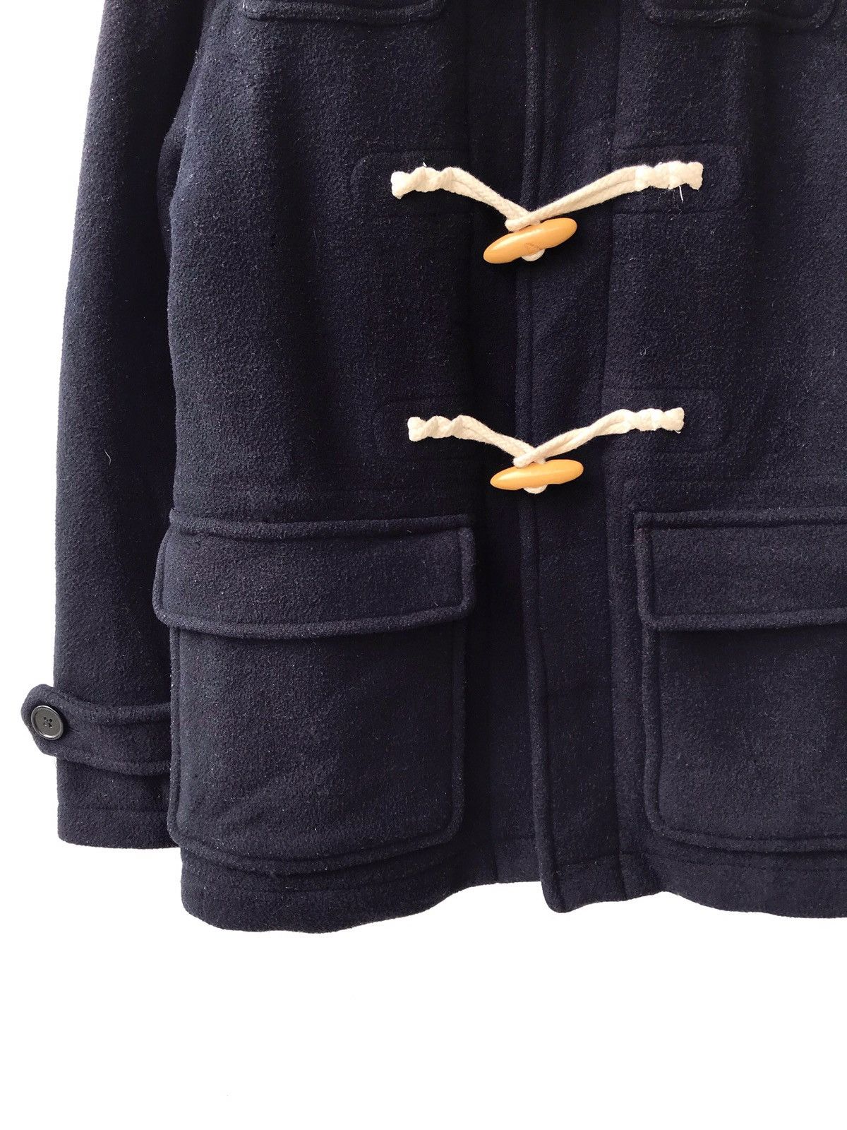 Japanese Brand Winterwear Flash Report Hooded Wool Duffle Coat Jacket Size US L / EU 52-54 / 3 - 5 Thumbnail