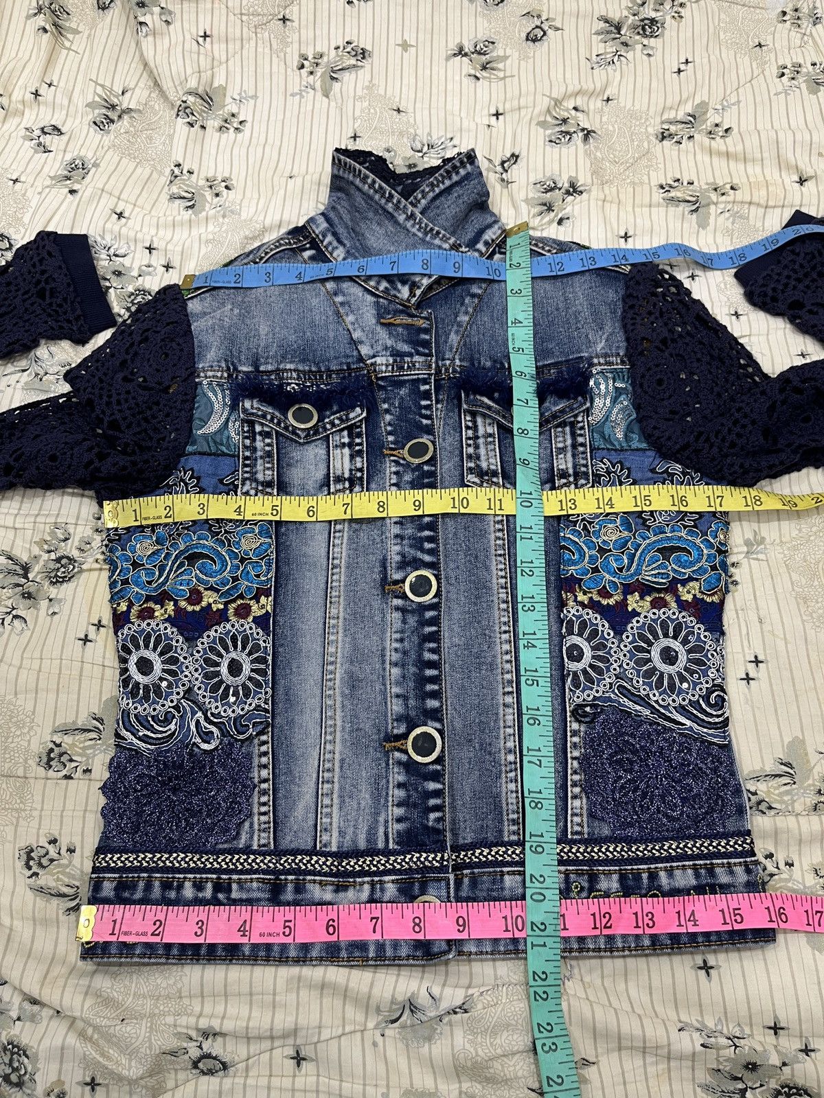 Desigual (Pppp). DESIGUAL EXOTIC JEANS JACKET Size XS / US 0-2 / IT 36-38 - 16 Thumbnail