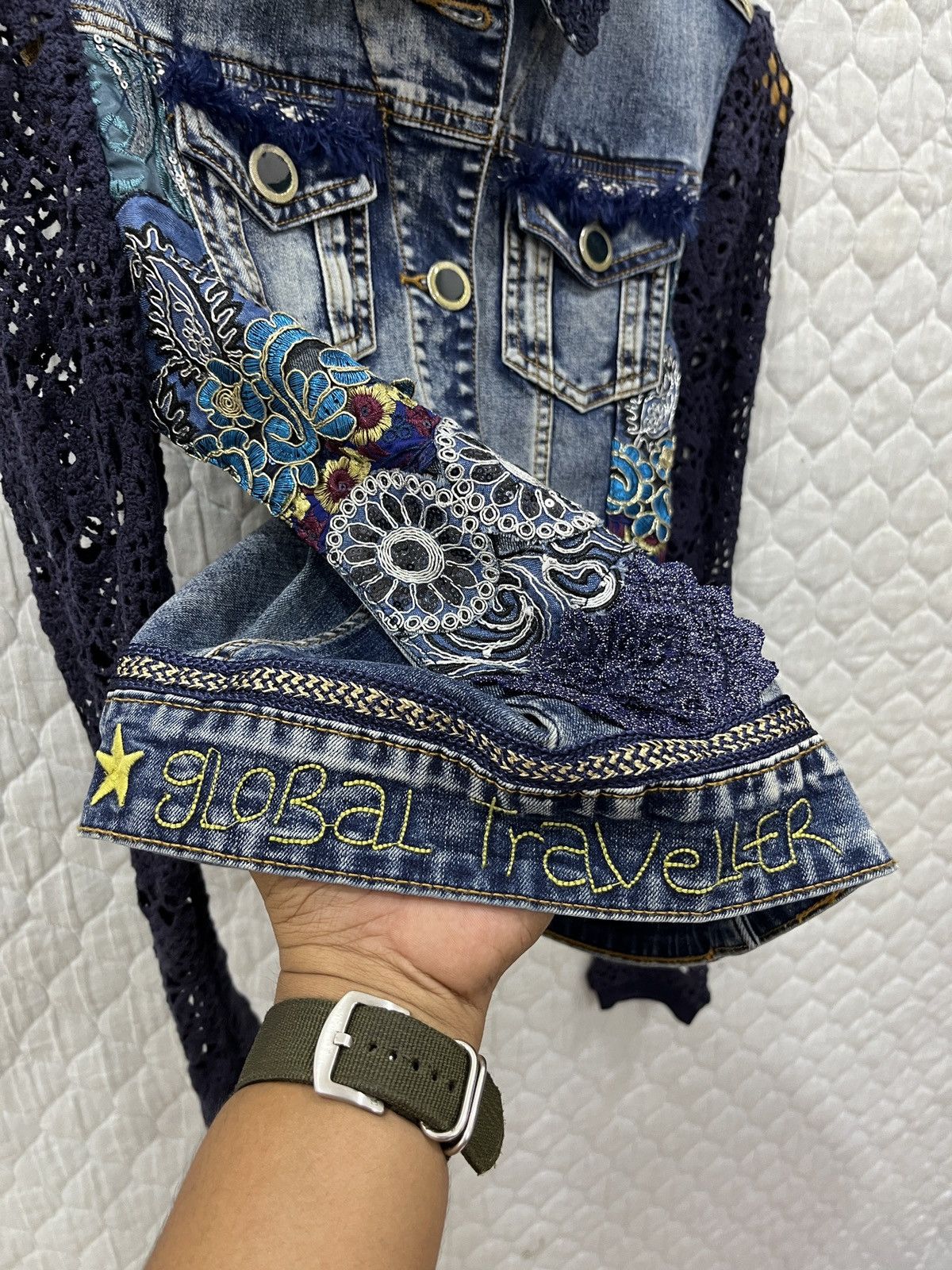 Desigual (Pppp). DESIGUAL EXOTIC JEANS JACKET Size XS / US 0-2 / IT 36-38 - 7 Thumbnail