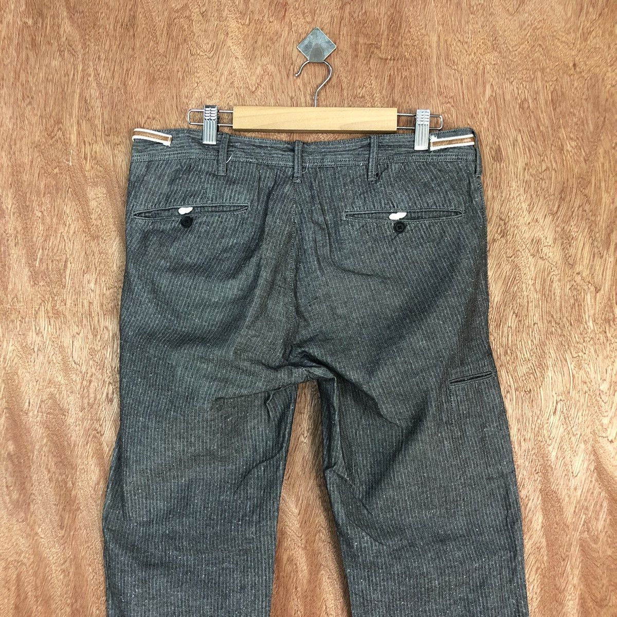 Japanese Brand Male & Co Grey straight Cargo Pants #2644 Size US 32 / EU 48 - 8 Thumbnail