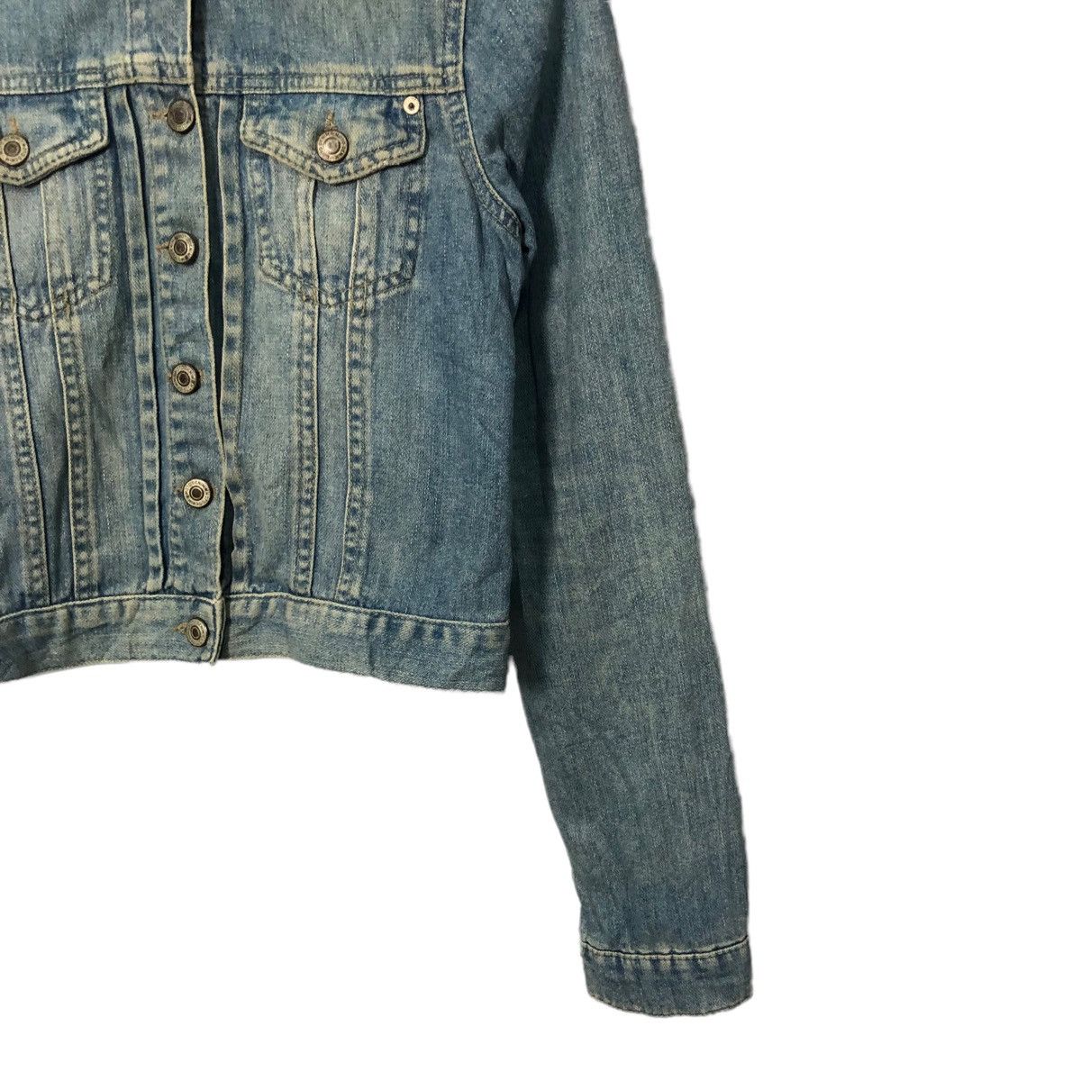Topshop Top Shop Moto Jeans Button Ups Faded Denim Jacket Size XS / US 0-2 / IT 36-38 - 2 Thumbnail