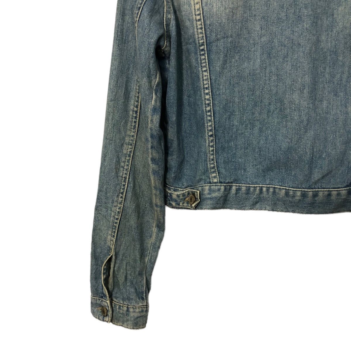 Topshop Top Shop Moto Jeans Button Ups Faded Denim Jacket Size XS / US 0-2 / IT 36-38 - 7 Thumbnail