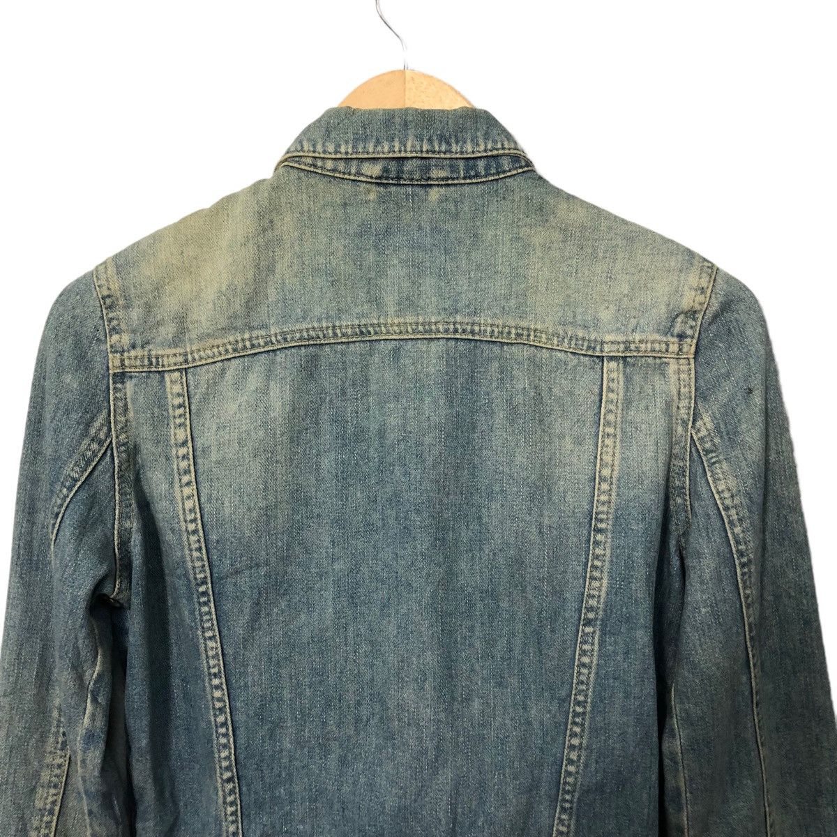 Topshop Top Shop Moto Jeans Button Ups Faded Denim Jacket Size XS / US 0-2 / IT 36-38 - 8 Thumbnail