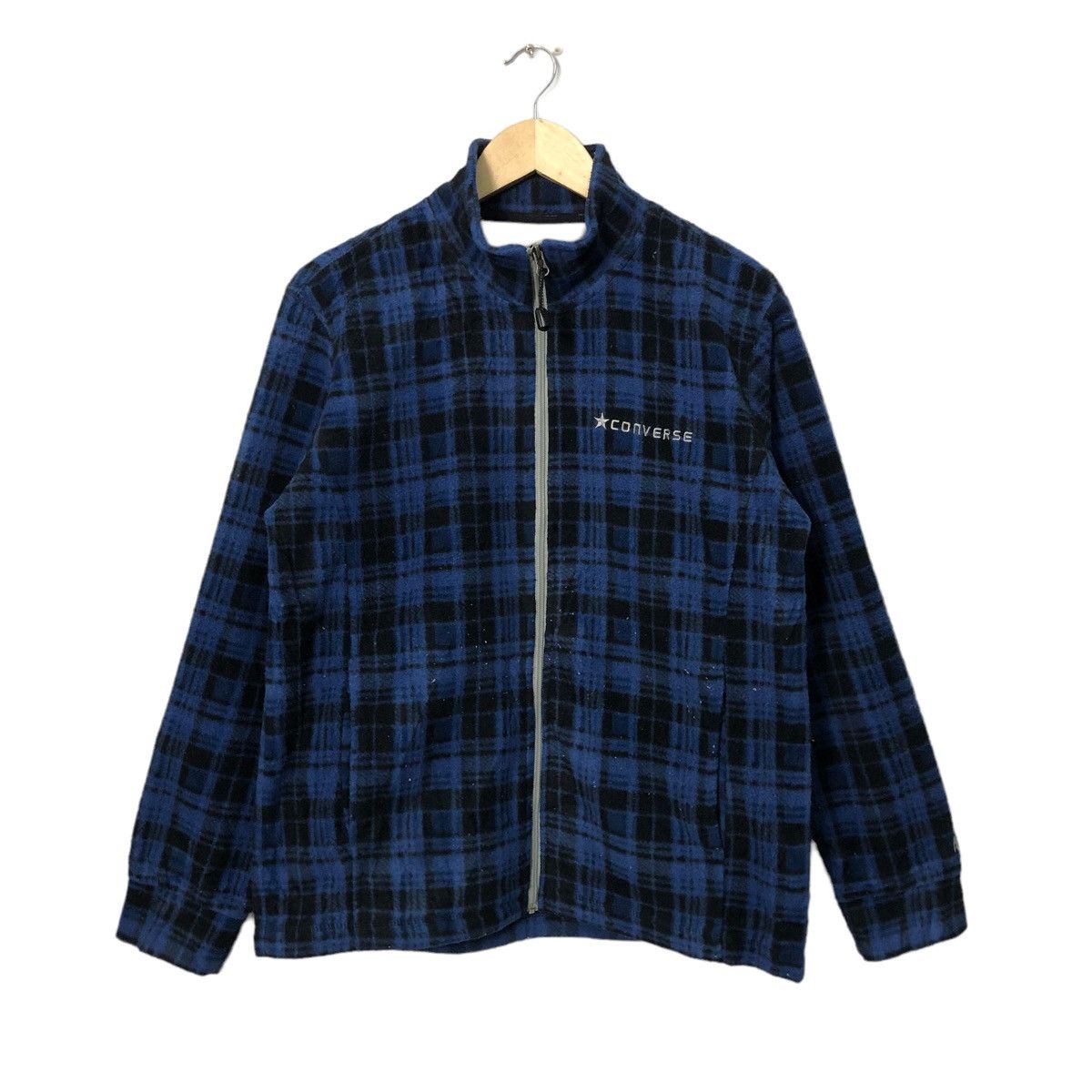 Converse Vintage Converse All Star Embroidery Zipper Ups Plaid Jacket Size US L / EU 52-54 / 3 - 1 Thumbnail