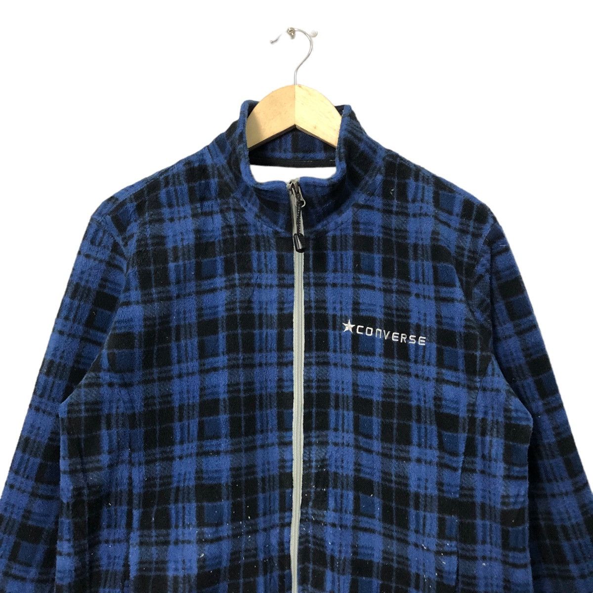 Converse Vintage Converse All Star Embroidery Zipper Ups Plaid Jacket Size US L / EU 52-54 / 3 - 4 Thumbnail