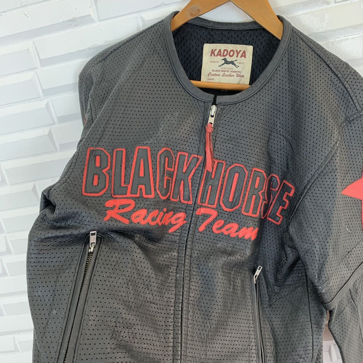 Sports Specialties 💥BLACK HORSE RACING TEAM LEATHER JACKET Size US S / EU 44-46 / 1 - 8 Thumbnail