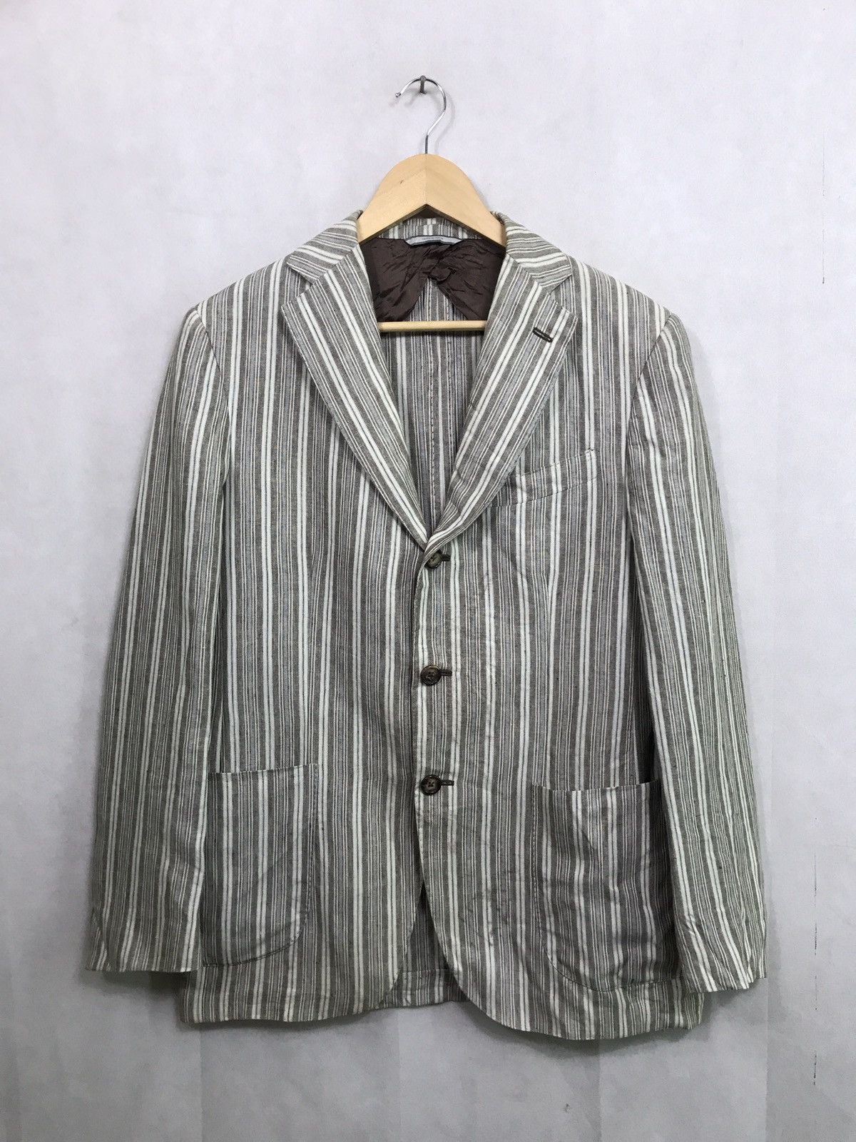 Other 🔥Flannel bay napoli linen hikory design made in italy Size US M / EU 48-50 / 2 - 2 Thumbnail