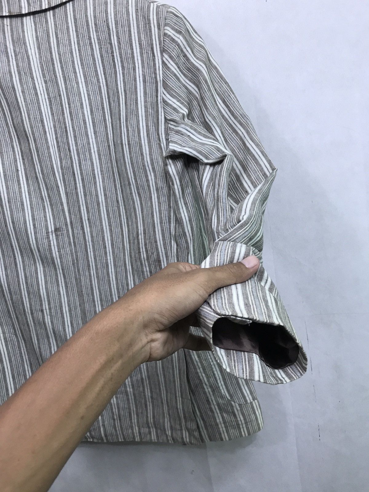 Other 🔥Flannel bay napoli linen hikory design made in italy Size US M / EU 48-50 / 2 - 7 Thumbnail