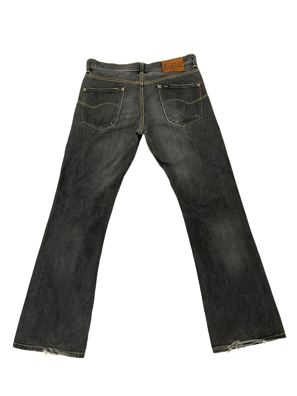 Japanese Brand Flare Jeans Lee Japan Distress Denim Boot Cut 1🟦3 Size US 33 - 11 Thumbnail