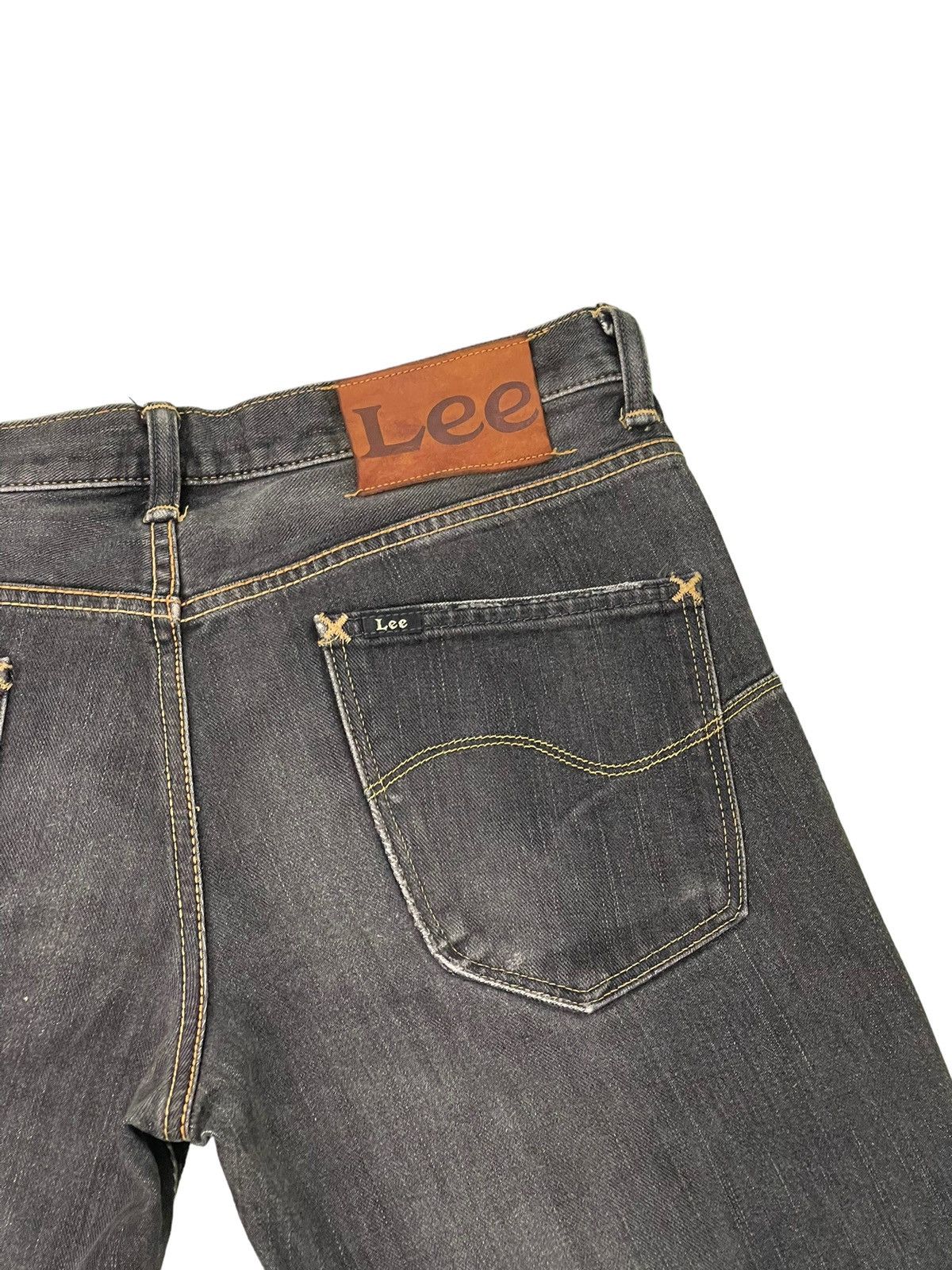 Japanese Brand Flare Jeans Lee Japan Distress Denim Boot Cut 1🟦3 Size US 33 - 19 Thumbnail