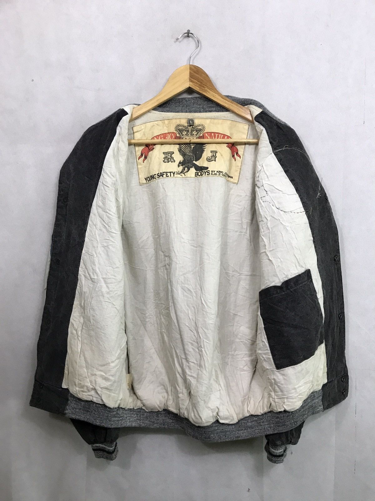 Designer Rare bomber jacket king jo nothan washed japanese style Size US L / EU 52-54 / 3 - 7 Thumbnail