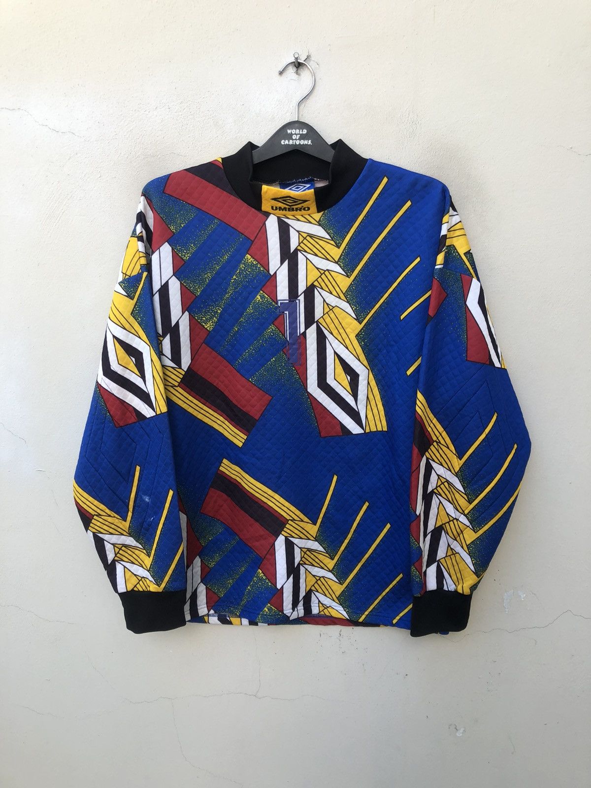 image of Vintage 90's Umbro Goal Keeper Soccer Jersey, Men's (Size Medium)