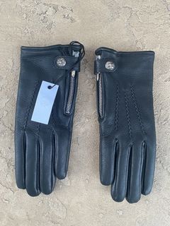 Buy Free Shipping Chrome Hearts Logo Print Work Gloves Black