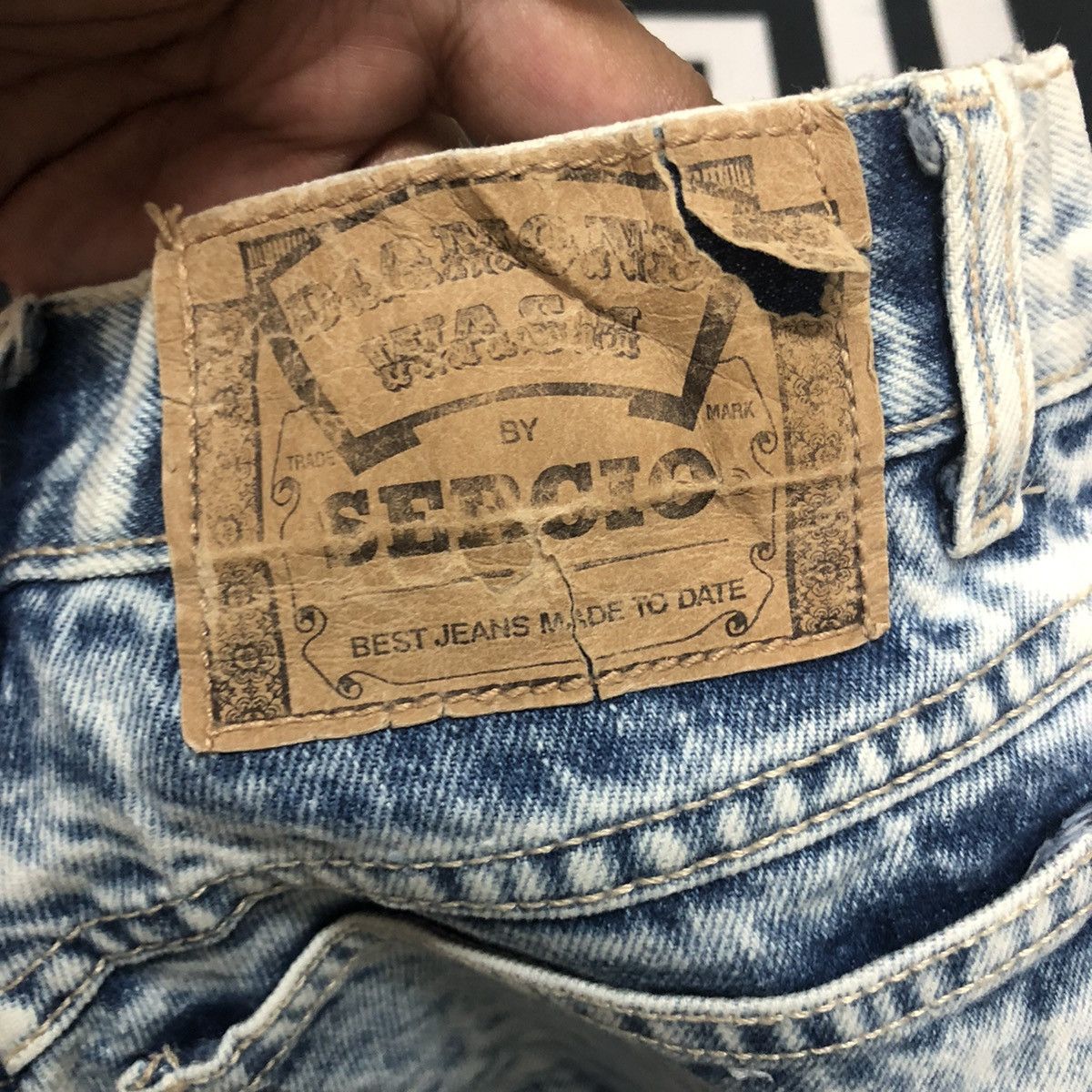 Japanese Brand Vintage Sergio Valente Jeans Acid Wash Denim Pants W27 Size US 27 - 12 Thumbnail