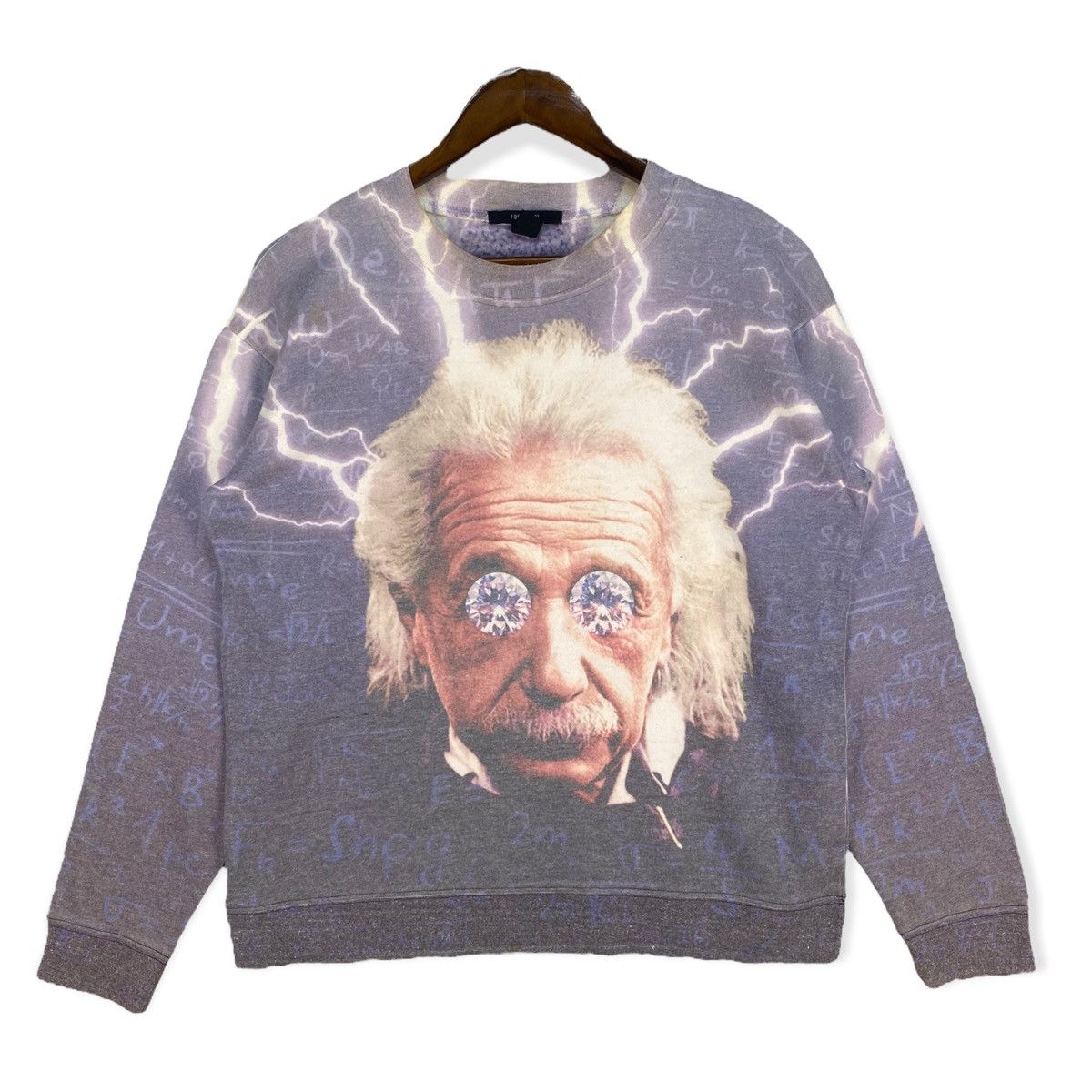 Forever 21 Elbert Einstein Fullprint Sweatshirt Size US M / EU 48-50 / 2 - 1 Thumbnail