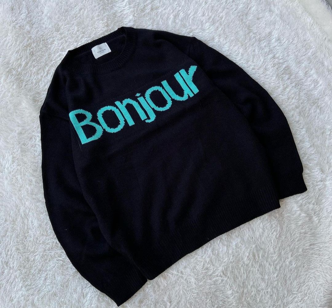 Japanese Brand Y2K Bonjour Paris Knitwear Size US L / EU 52-54 / 3 - 3 Thumbnail