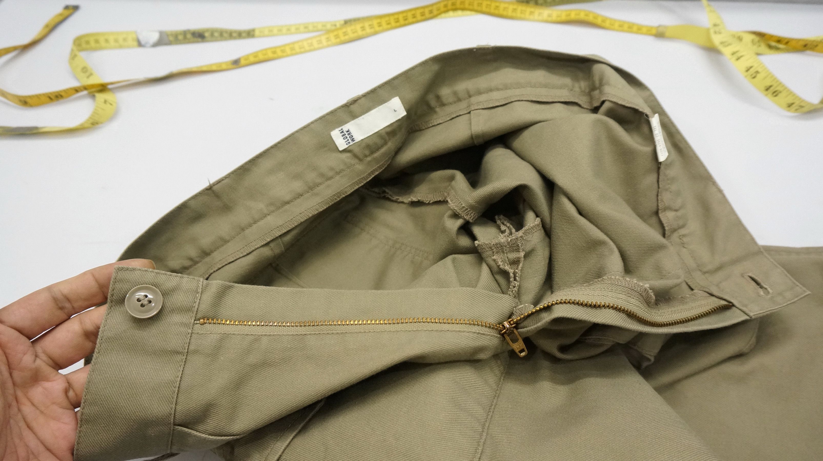 Global Work BestDeal 🔥 GLOBAL WORK Japan Olive Bush Pants Size US 31 - 16 Thumbnail