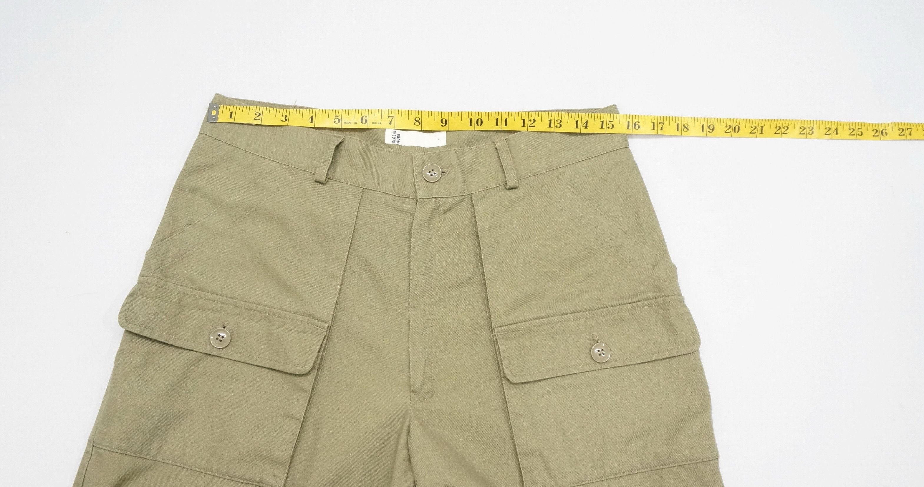 Global Work BestDeal 🔥 GLOBAL WORK Japan Olive Bush Pants Size US 31 - 9 Thumbnail