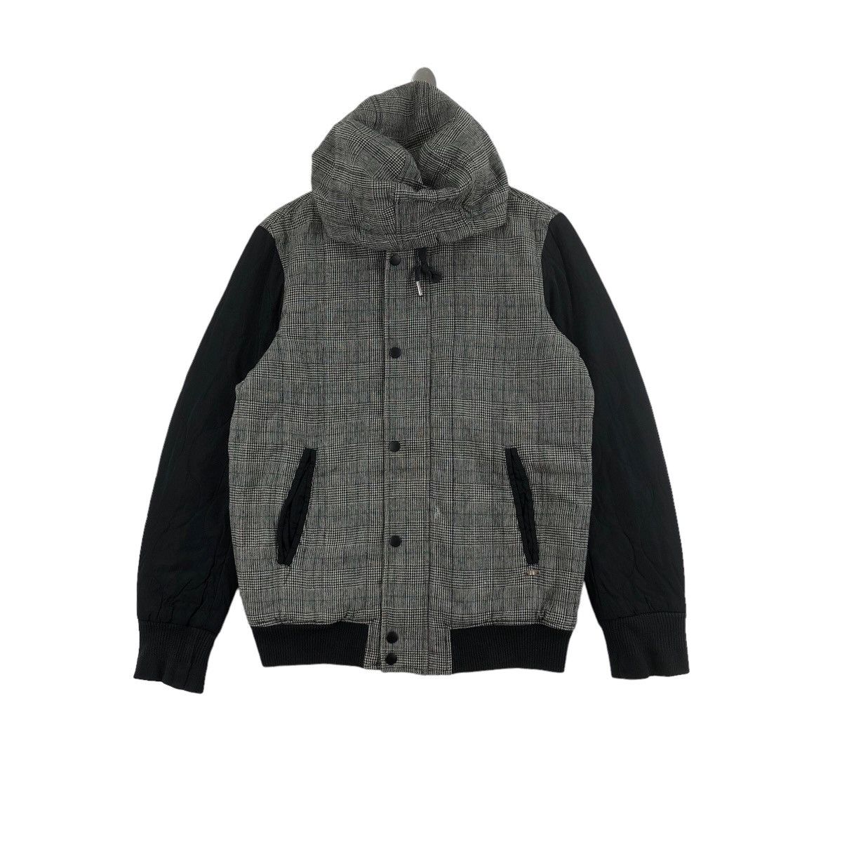 Diesel × Vintage Vintage DIESEL Varsity Jacket Hoodies Checkered Streetwear Size US S / EU 44-46 / 1 - 1 Thumbnail
