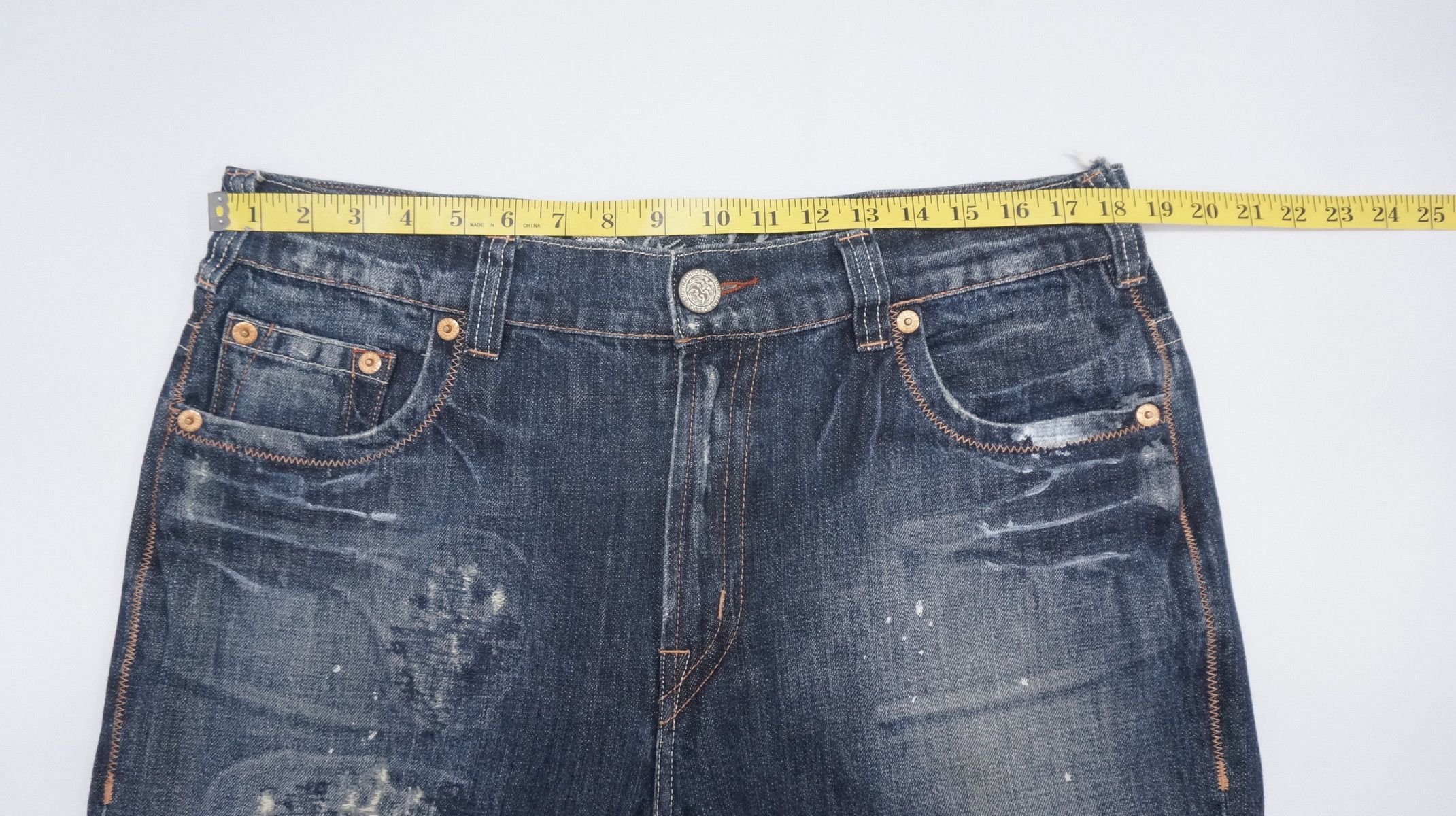 Denime 🇯🇵 OSAKA BIG TRAIN Distressed Painter Jeans Size US 36 / EU 52 - 17 Thumbnail