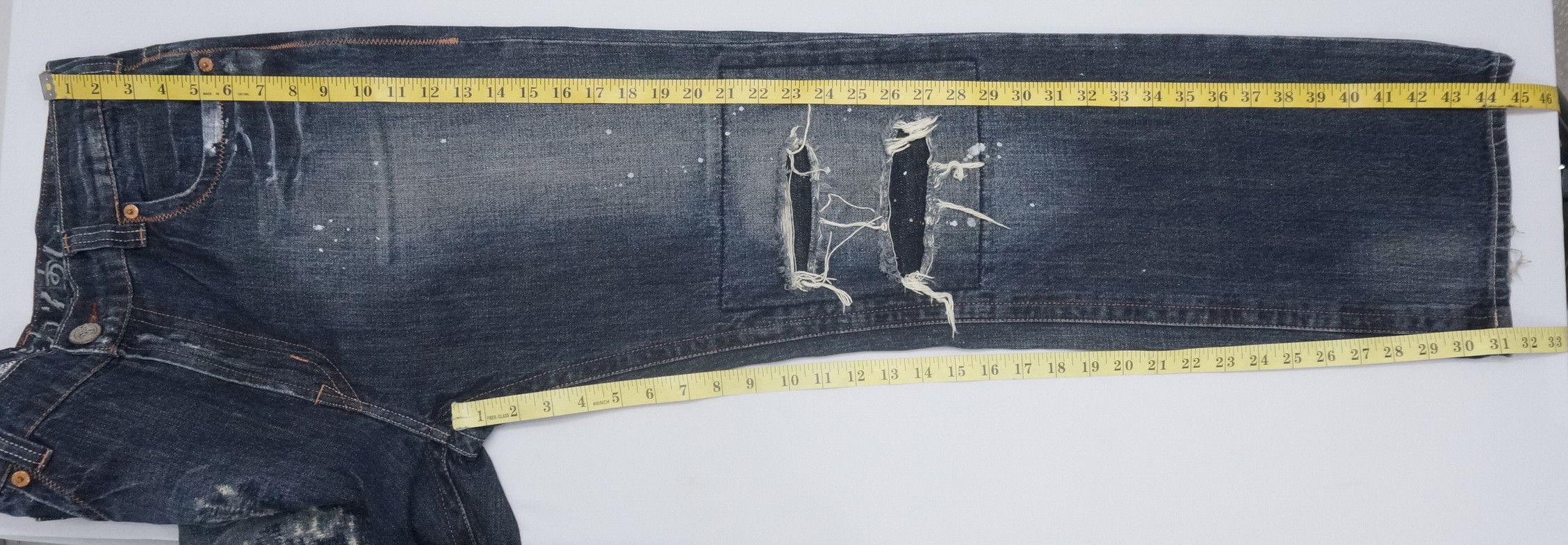 Denime 🇯🇵 OSAKA BIG TRAIN Distressed Painter Jeans Size US 36 / EU 52 - 19 Thumbnail