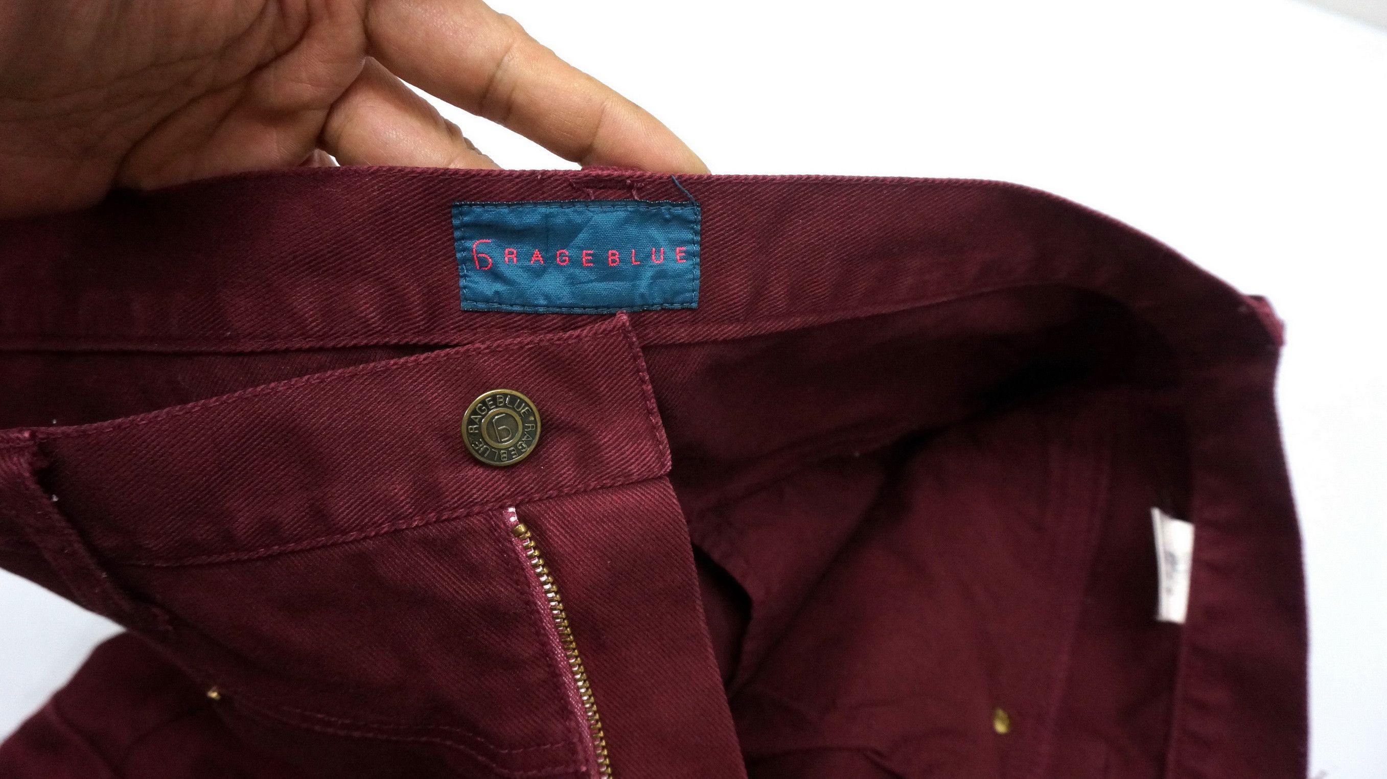 Japanese Brand 🔥 RAGEBLUE Maroon Faded Slimfit Cargo Size US 31 - 18 Thumbnail