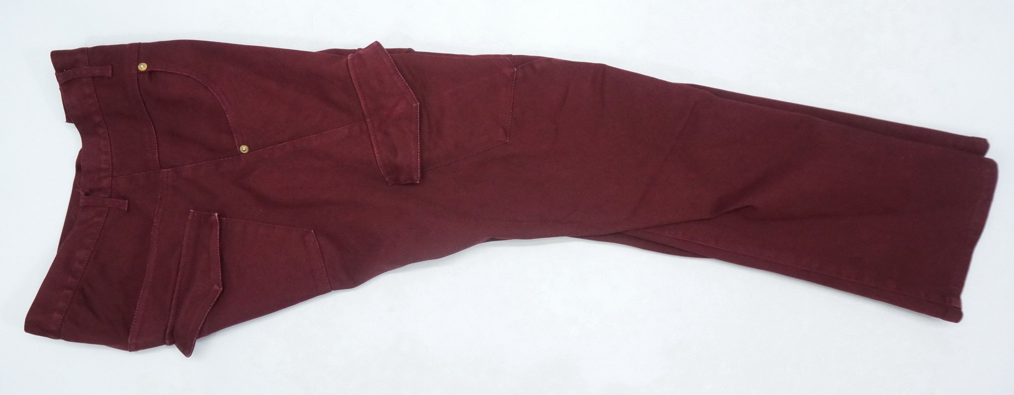 Japanese Brand 🔥 RAGEBLUE Maroon Faded Slimfit Cargo Size US 31 - 11 Thumbnail